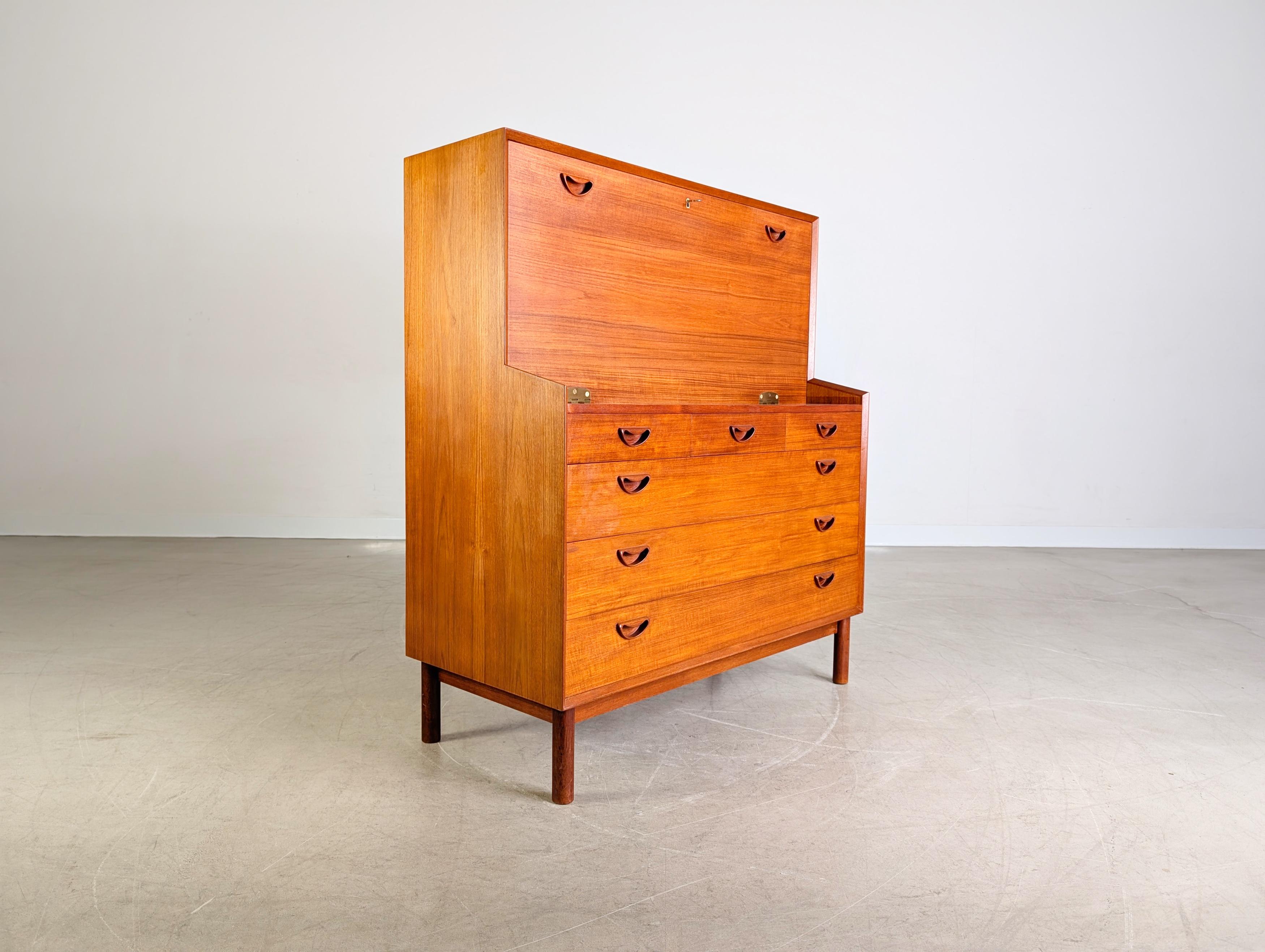Danish Peter Hvidt Orla Mølgaard-Nielsen Sekretär Midcentury Søborg teak For Sale