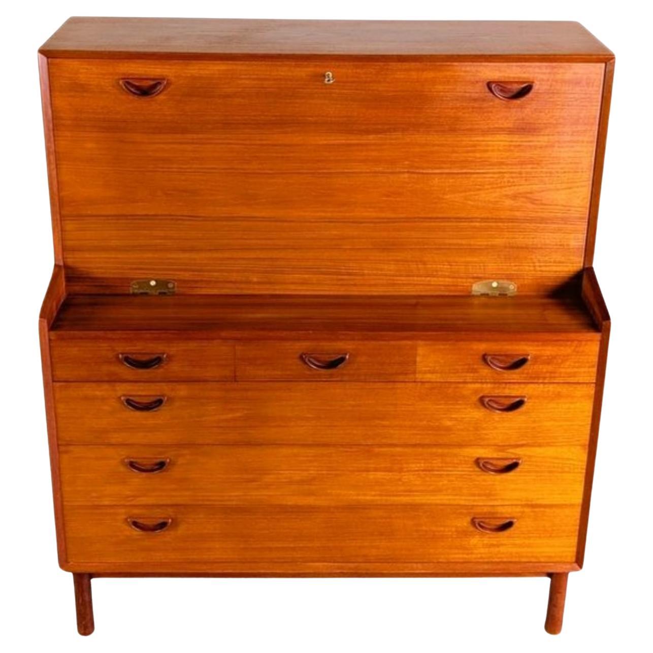 Peter Hvidt Orla Mølgaard-Nielsen Sekretär Midcentury Søborg teak For Sale