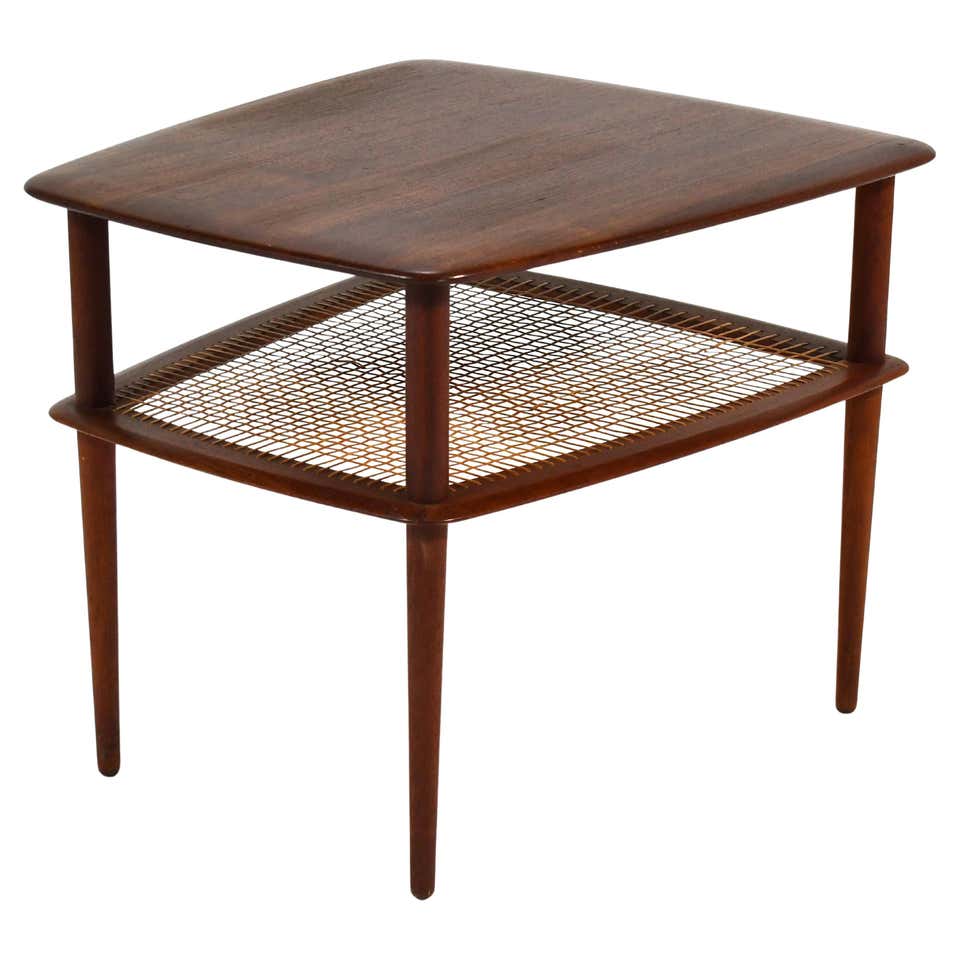 Peter Hvidt and Orla Mølgaard Nielsen Coffee Table with Cane Shelf at ...