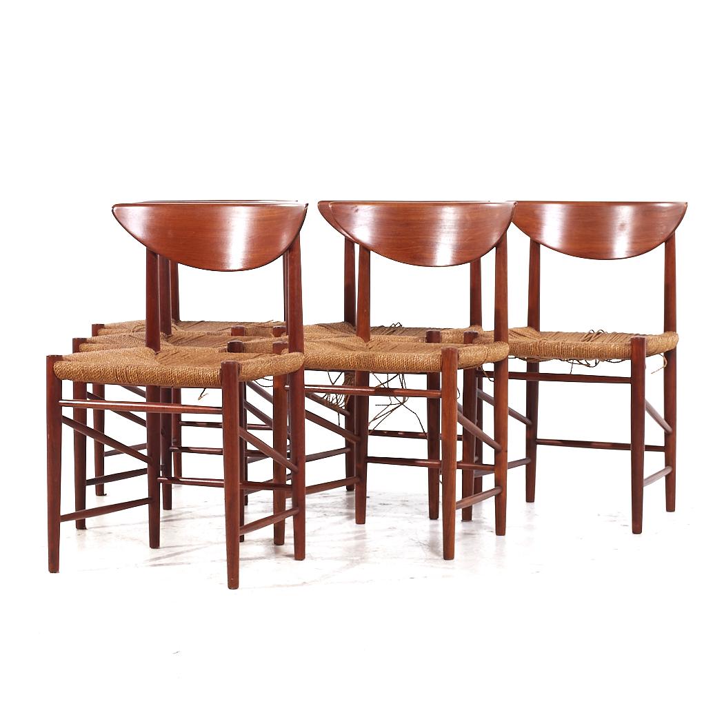 Mid-Century moderno Peter Hvidt & Mølgaard Nielsen Soborg Modello 316 MCM Sedie da pranzo in teak - 6 in vendita
