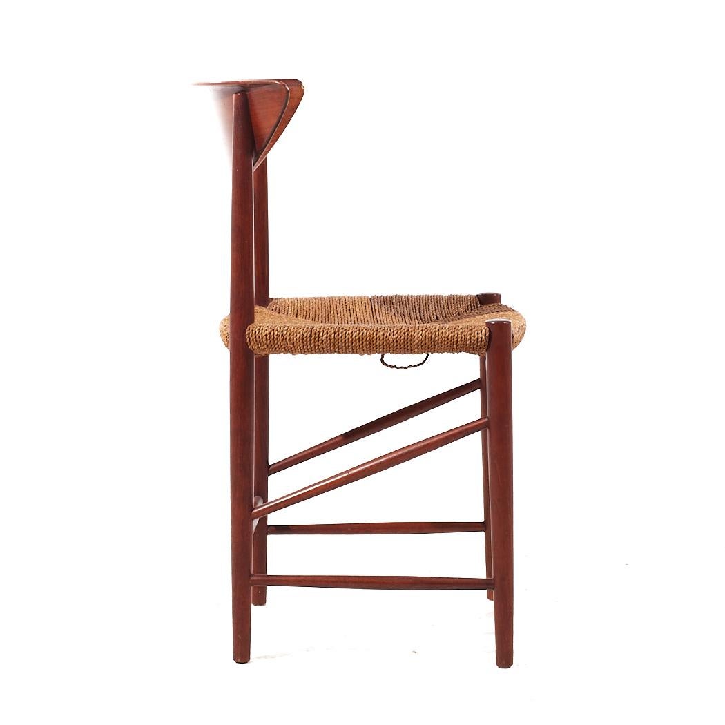 Corda di carta Peter Hvidt & Mølgaard Nielsen Soborg Modello 316 MCM Sedie da pranzo in teak - 6 in vendita