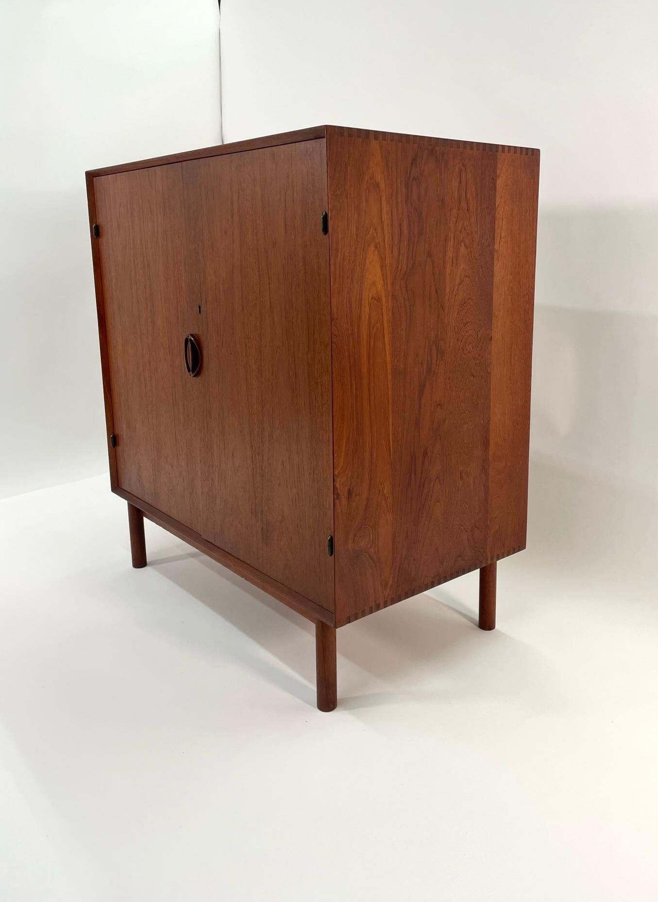 Mid-Century Modern Peter Hvidt & Orla Mølgaard Nielsen Solid Teak Cabinet For Sale
