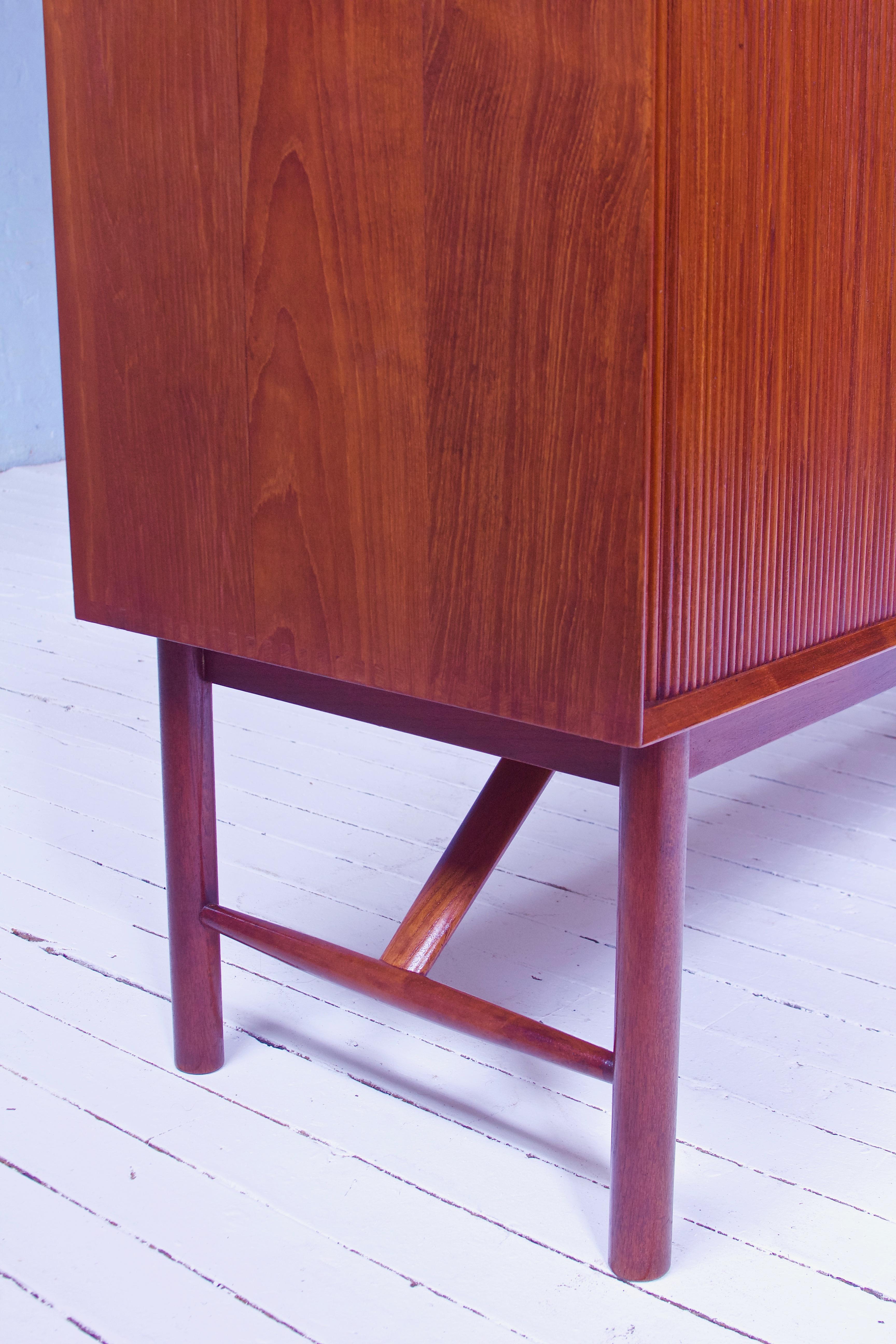 Peter Hvidt & Orla Mølgaard Nielsen Tambour Sideboard in Teak, Denmark, 1958 3