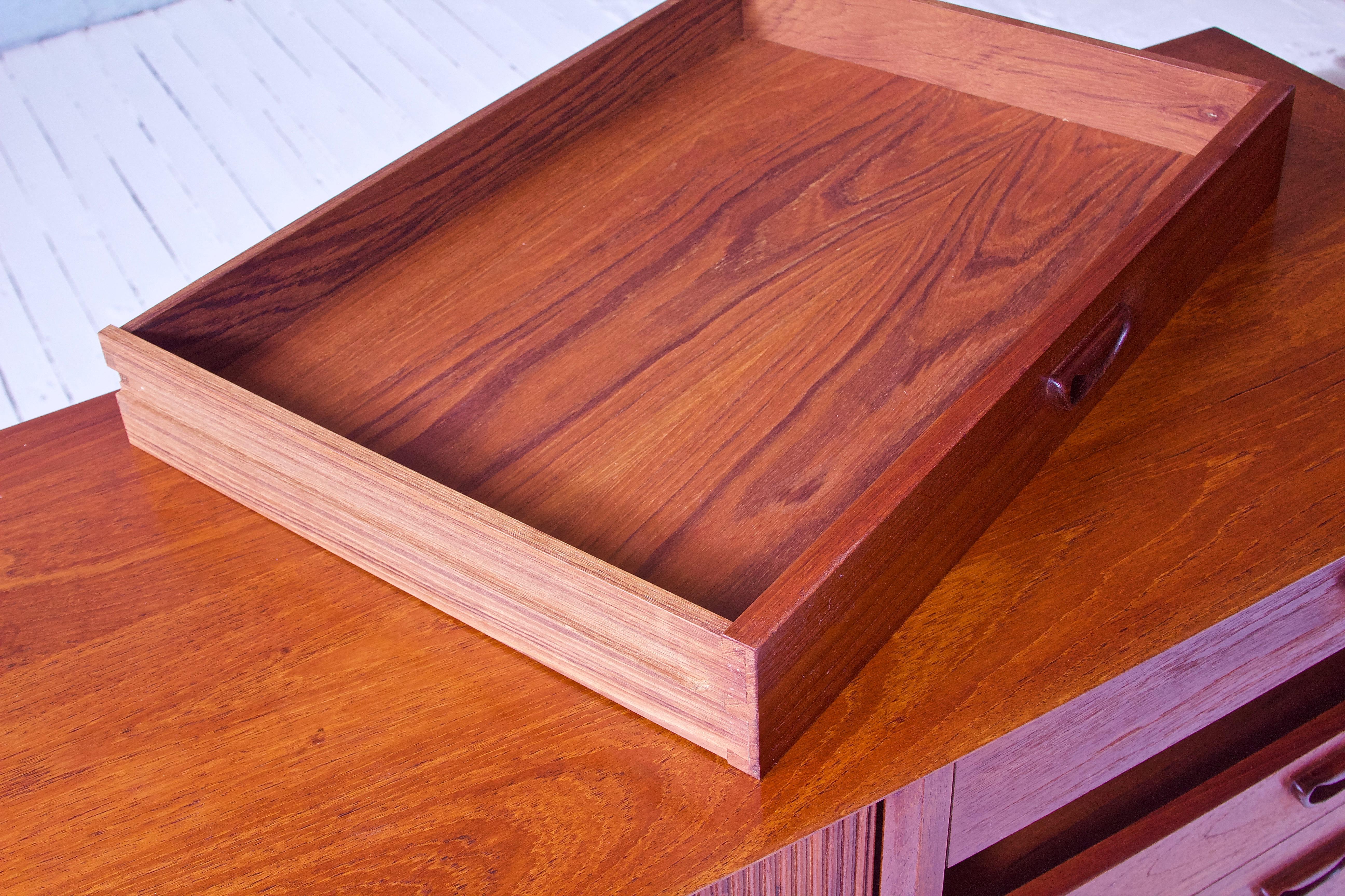 Peter Hvidt & Orla Mølgaard Nielsen Tambour Sideboard in Teak, Denmark, 1958 7