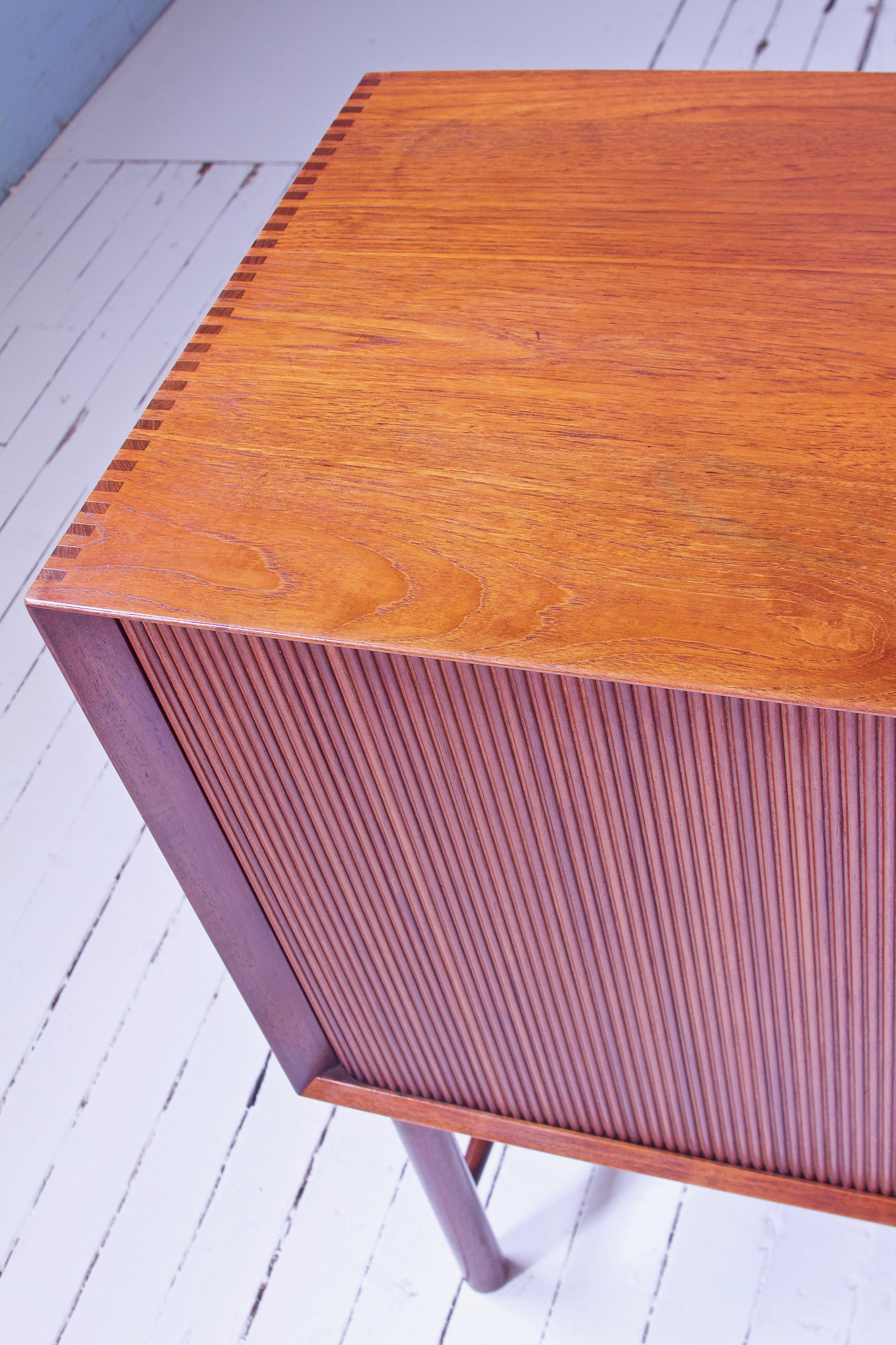 Peter Hvidt & Orla Mølgaard Nielsen Tambour Sideboard in Teak, Denmark, 1958 8