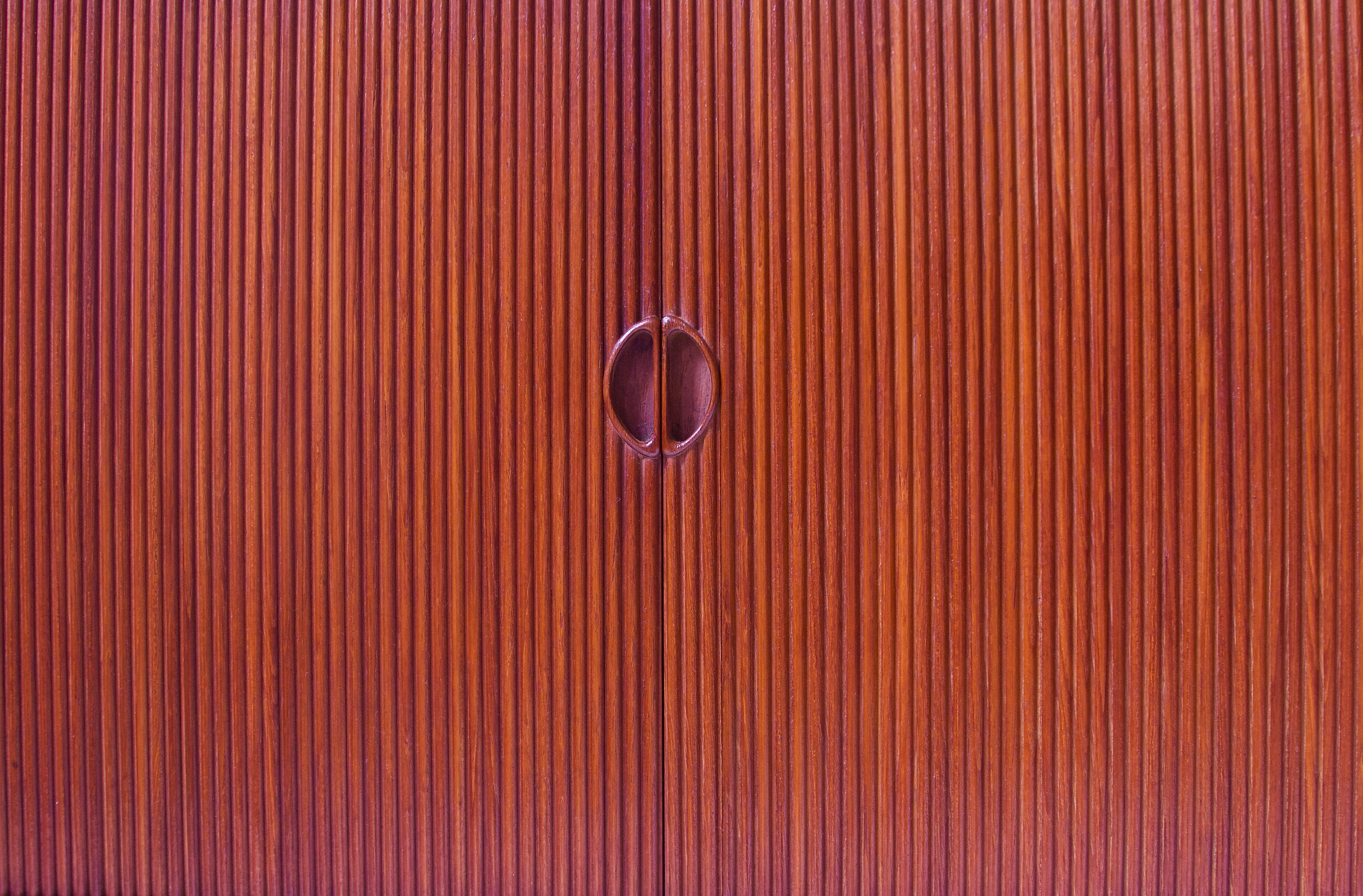 Peter Hvidt & Orla Mølgaard Nielsen Tambour Sideboard in Teak, Denmark, 1958 In Good Condition In Brooklyn, NY