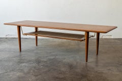 Peter Hvidt & Orla Mølgaard-Nielsen Teak and Cane Coffee Table Set