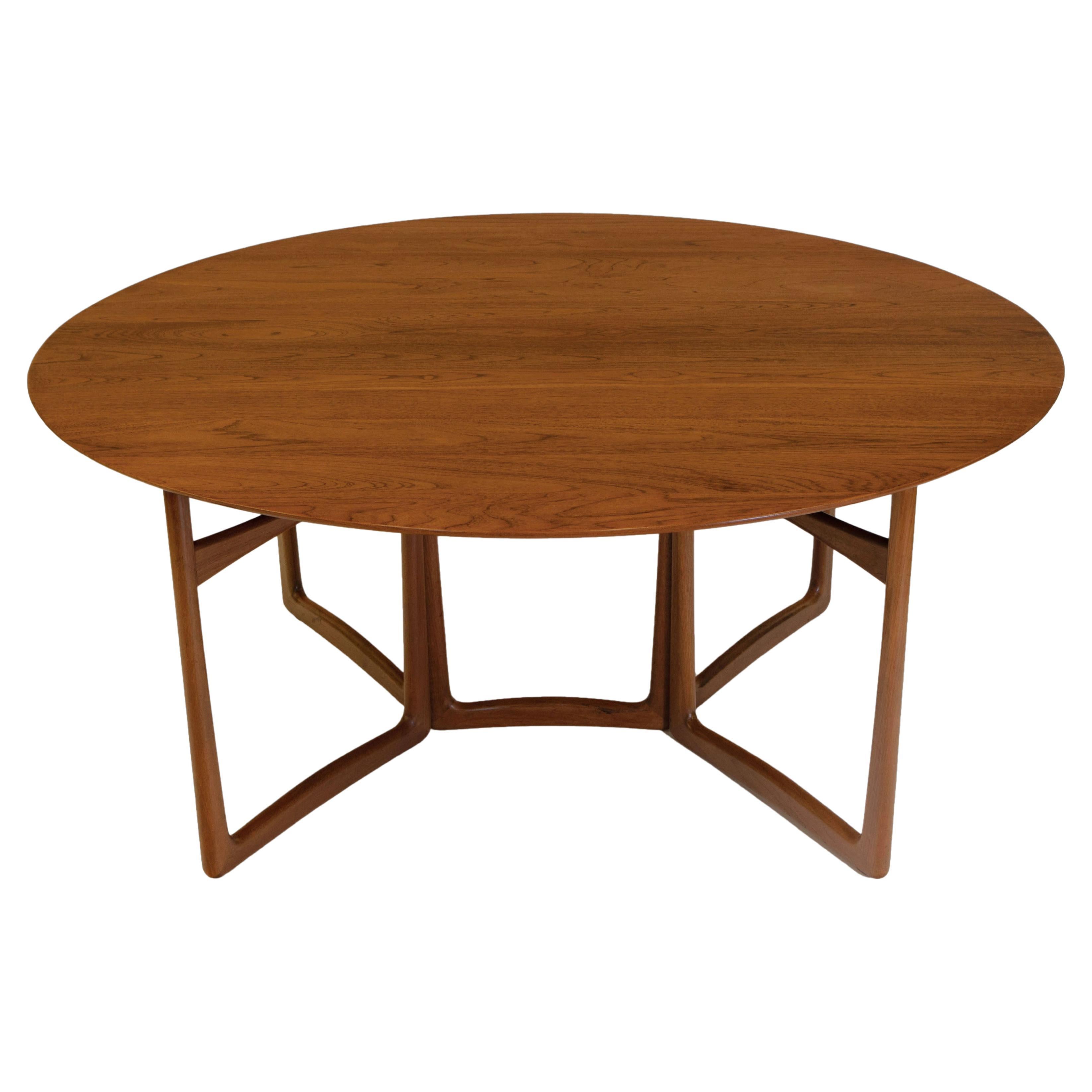 Peter Hvidt & Orla Mølgaard Nielsen Teak Drop Leaf Dining Table For France & Son