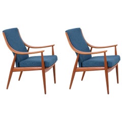 Peter Hvidt & Orla Mølgaard-Nielsen Teak Lounge Chairs for France & Søn