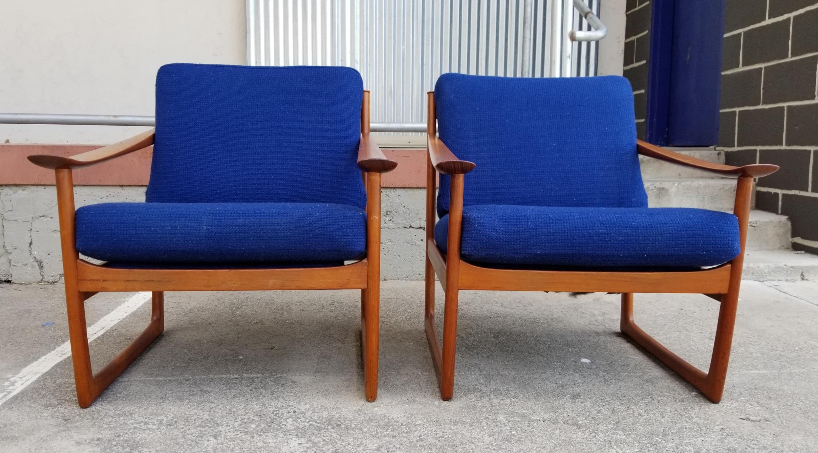 20th Century Peter Hvidt & Orla Mølgaard-Nielsen Teak Lounge Chairs
