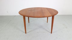 Peter Hvidt& Orla Mølgaard Nielsen Teak Round Coffee Table for France& Son, 1950
