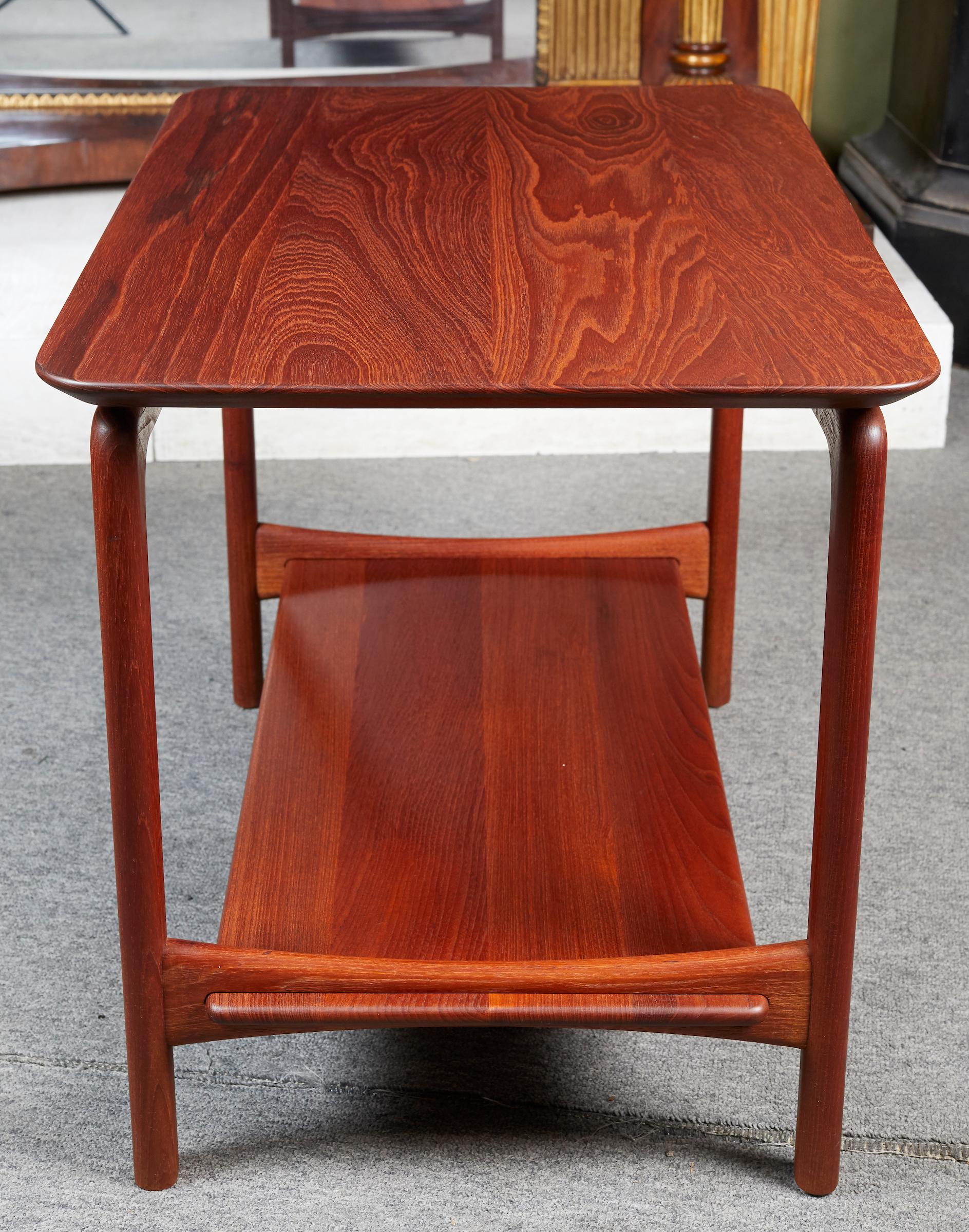 Danish Peter Hvidt & Orla Mølgaard-Nielsen Teak Side Table for France & Daverkosen For Sale