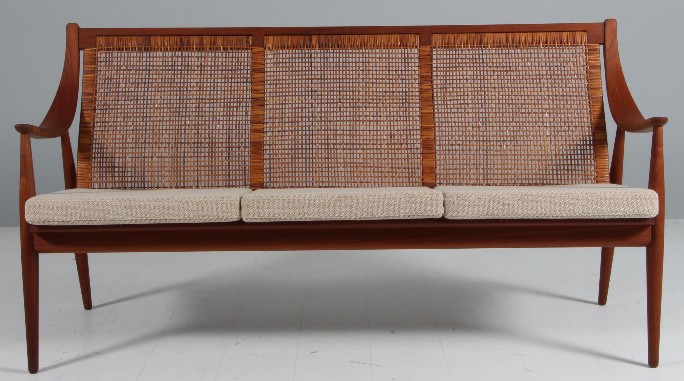Oak Peter Hvidt & Orla Mølgaard Nielsen, Three seat sofa, very rare