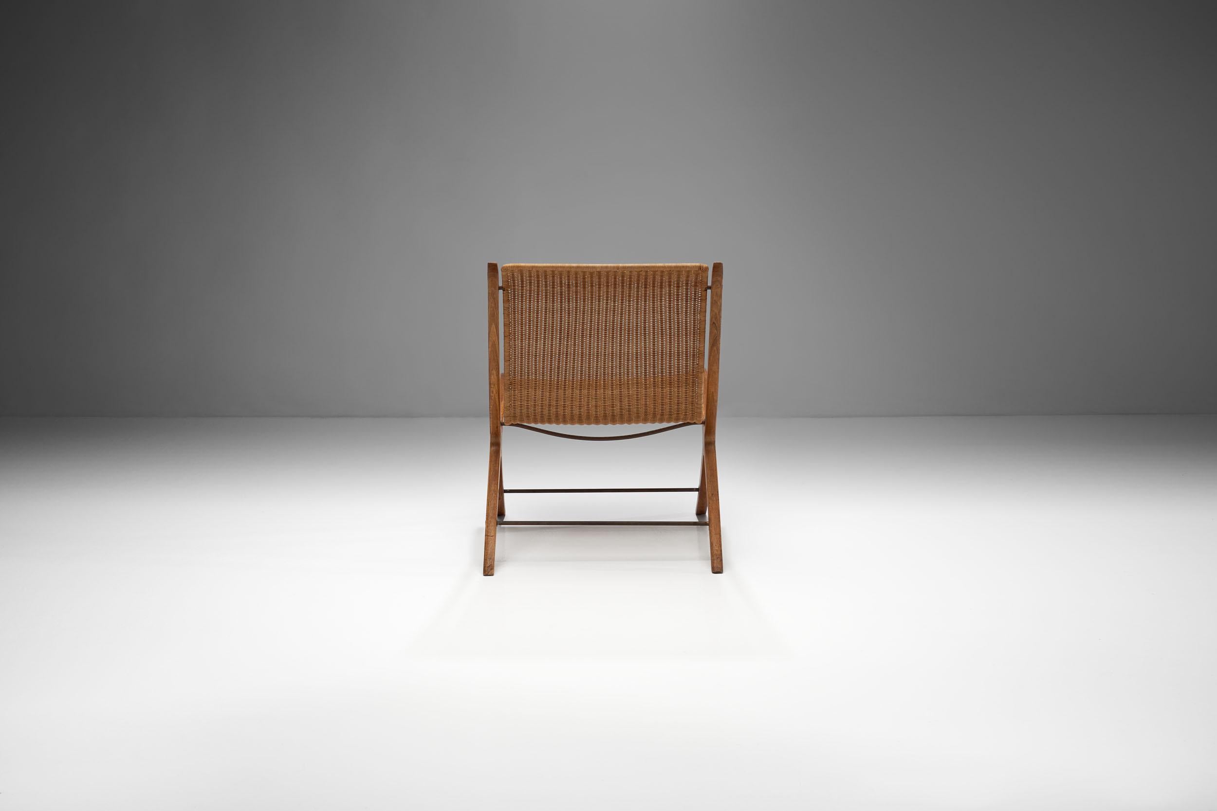 Inlay Peter Hvidt & Orla Mølgaard-Nielsen 'X' Chair, Denmark, 1950-1960 