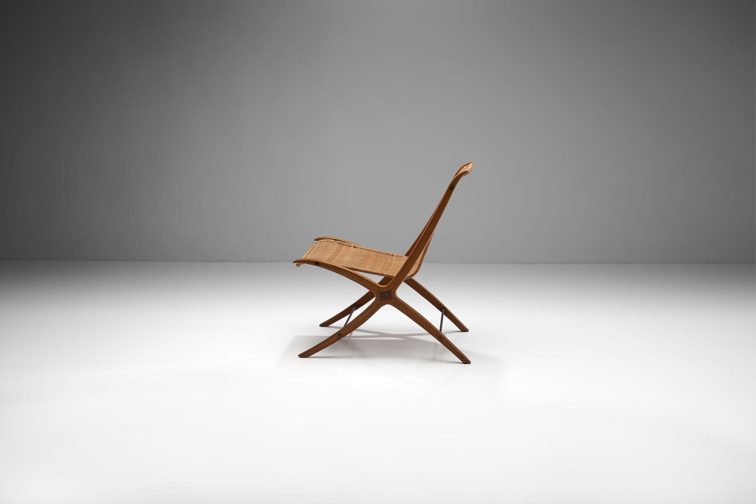Mid-17th Century Peter Hvidt & Orla Mølgaard-Nielsen 'X' Chair, Denmark, 1950-1960 