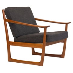 Peter Hvidt & Orla Mølgaard Teak Lounge Chair For France & Son Model Fd 130