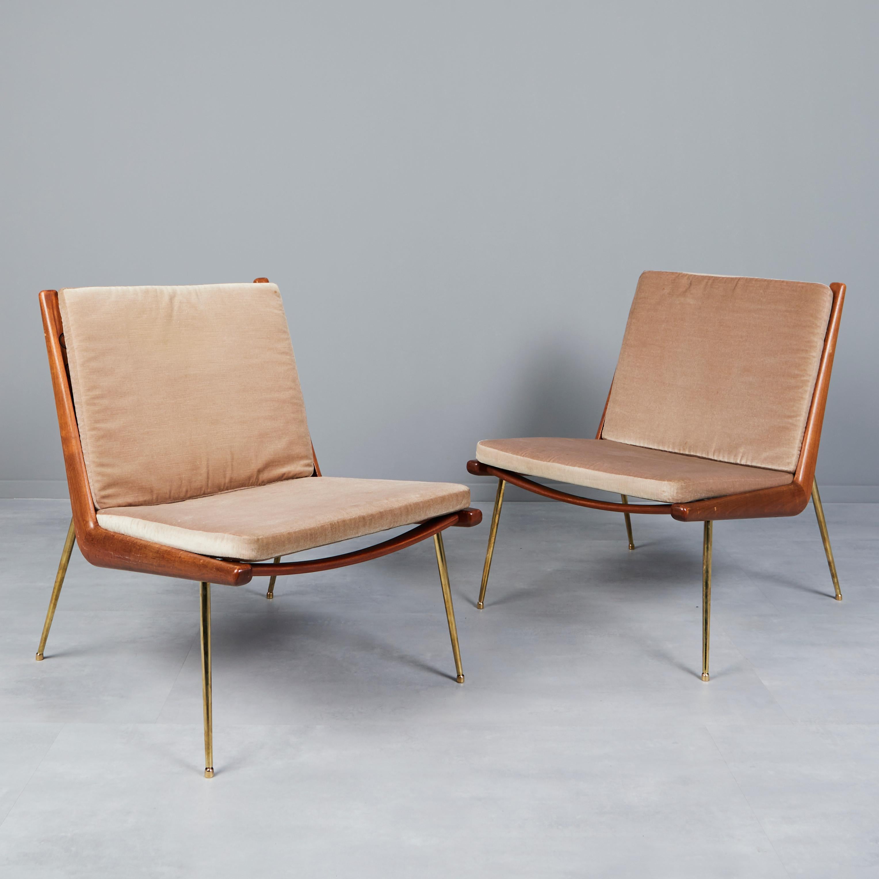 PETER HVIDT & ORLA MOLGAARD armchair 'Boomerang' France & Son 1950 Denmark  For Sale 1