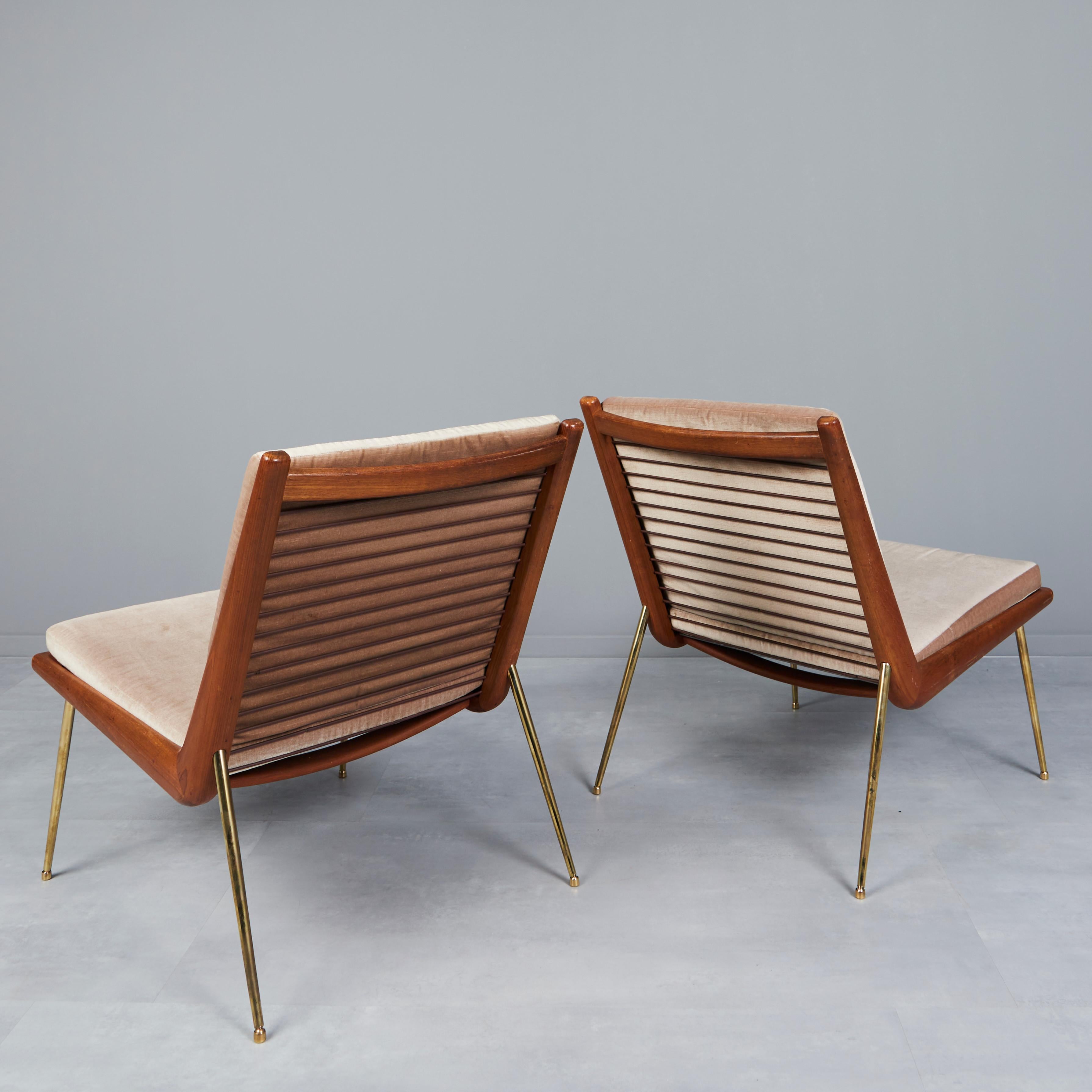 PETER HVIDT & ORLA MOLGAARD armchair 'Boomerang' France & Son 1950 Denmark  For Sale 2