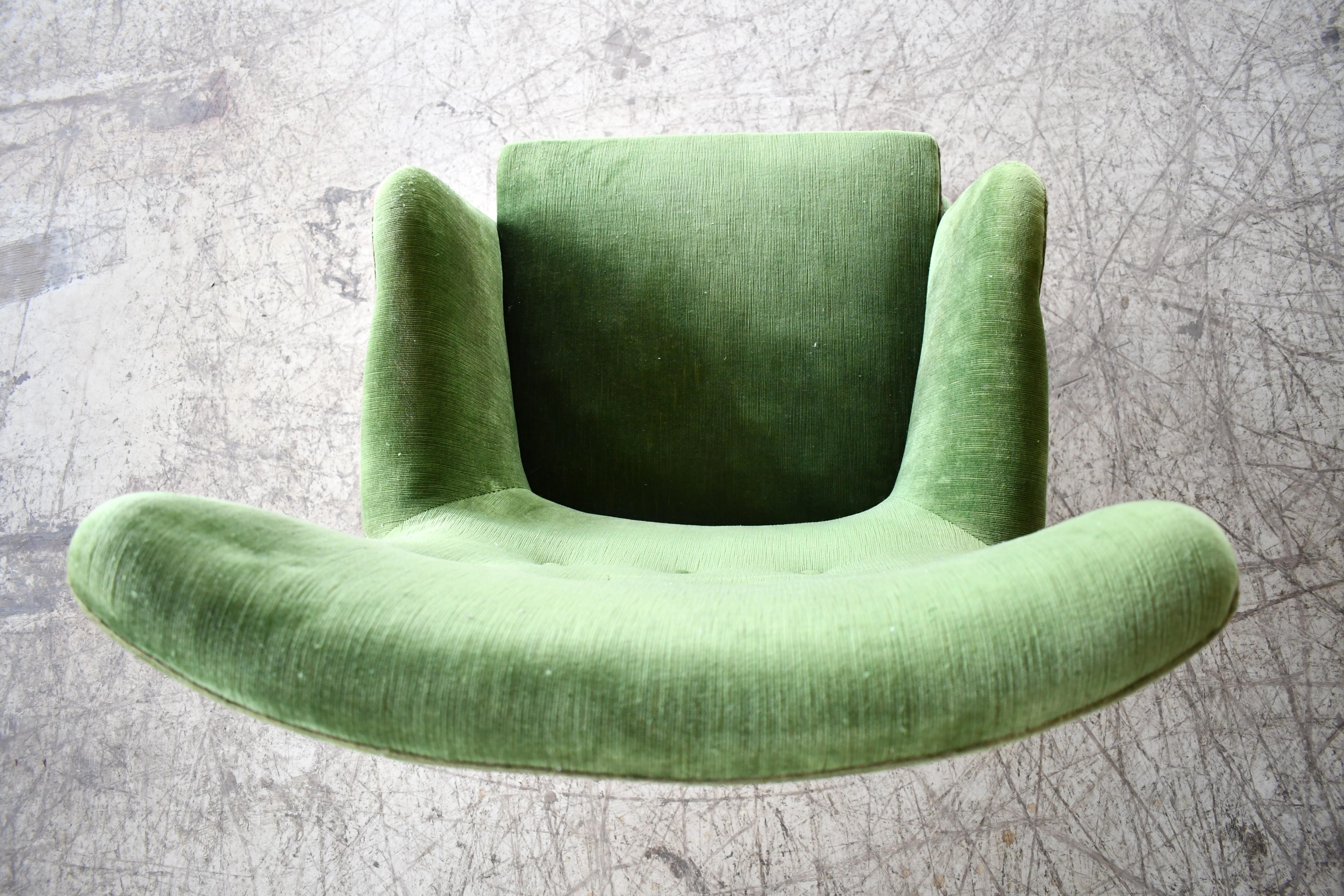 Peter Hvidt Orla Molgaard Classic Danish 1950s Lounge Chair For Sale 3