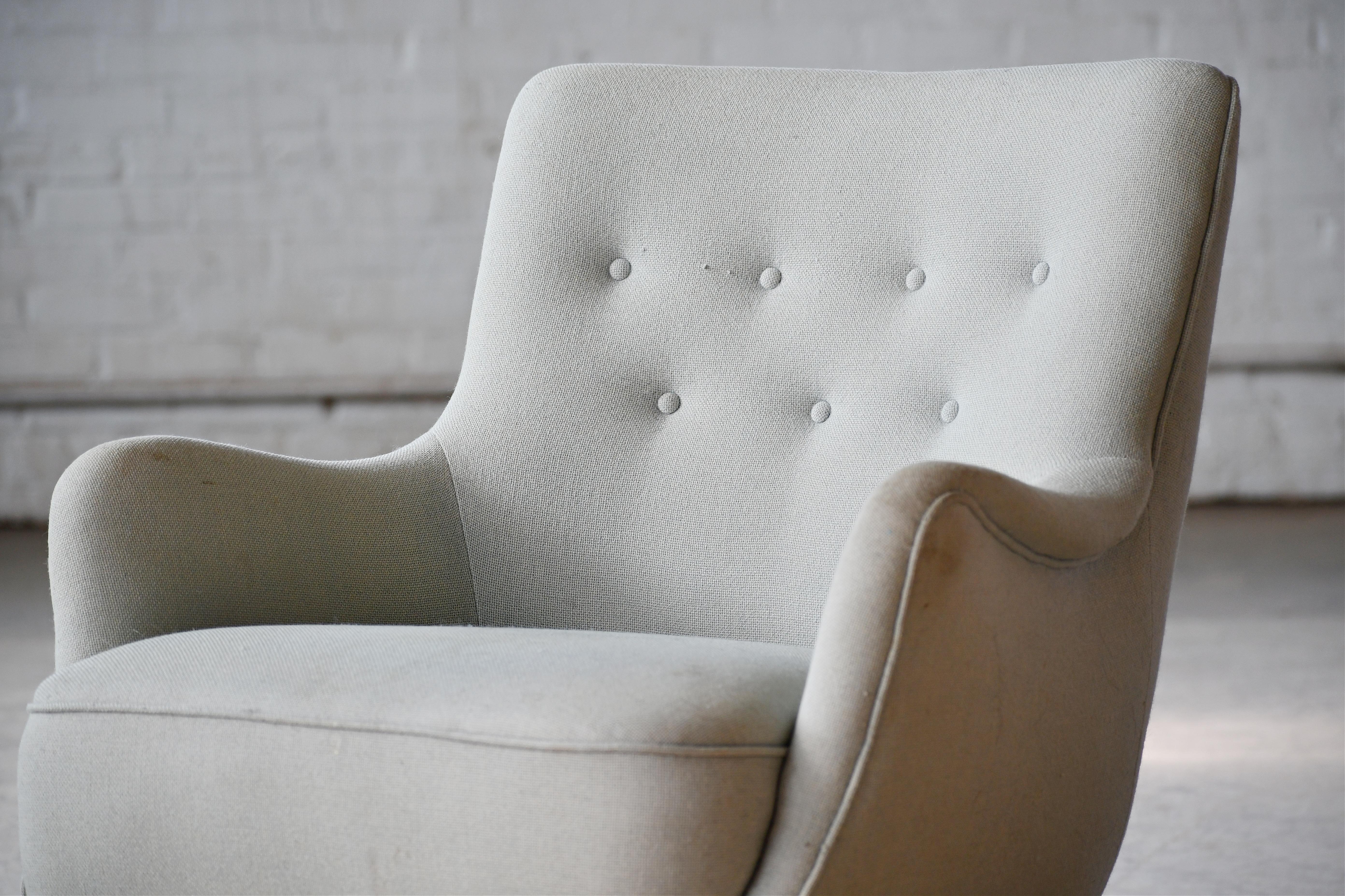 Peter Hvidt Orla Molgaard Classic Danish 1950s Pair Lounge Chairs 1