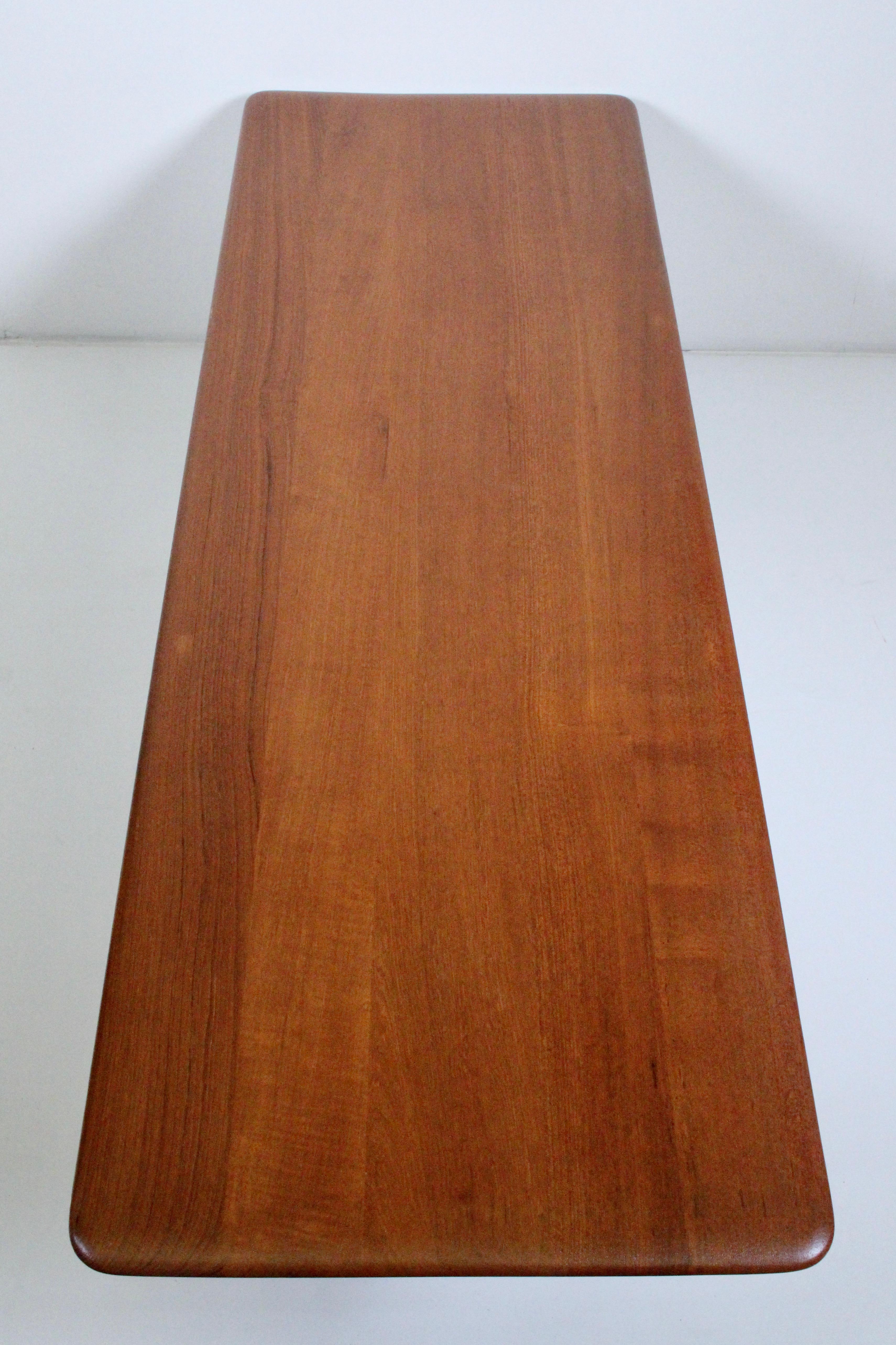 Peter Hvidt & Orla Molgaard for France & Sons Teak & Cane Coffee Table, 1950's 1