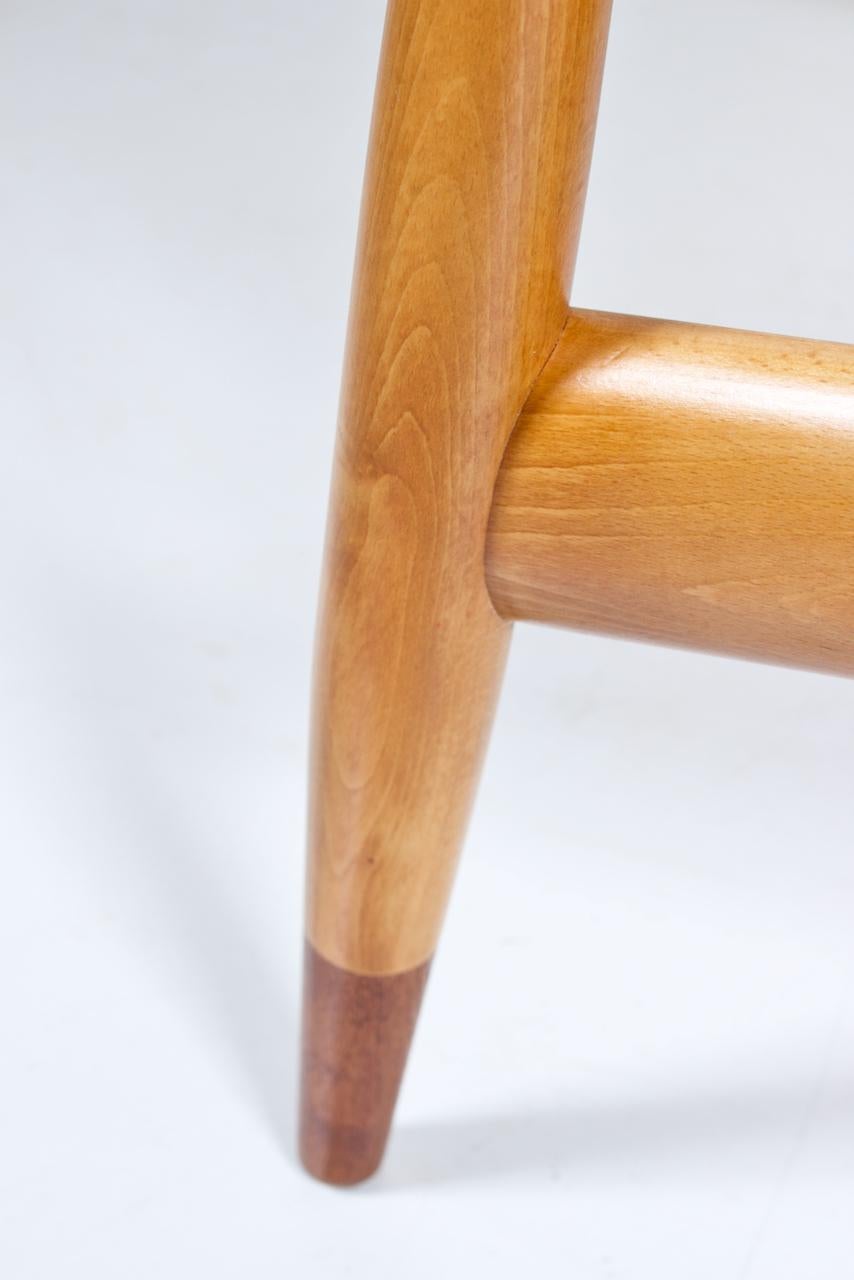 Peter Hvidt, Orla Molgaard France & Daverhosen Beech Teak High Back Lounge Chair For Sale 7
