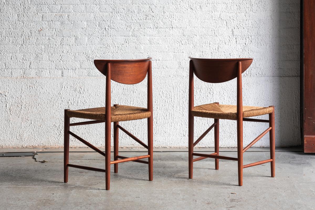Danish Peter Hvidt & Orla Molgaard Nielsen 2x Side Chair 'Model 316', Denmark, 1950s