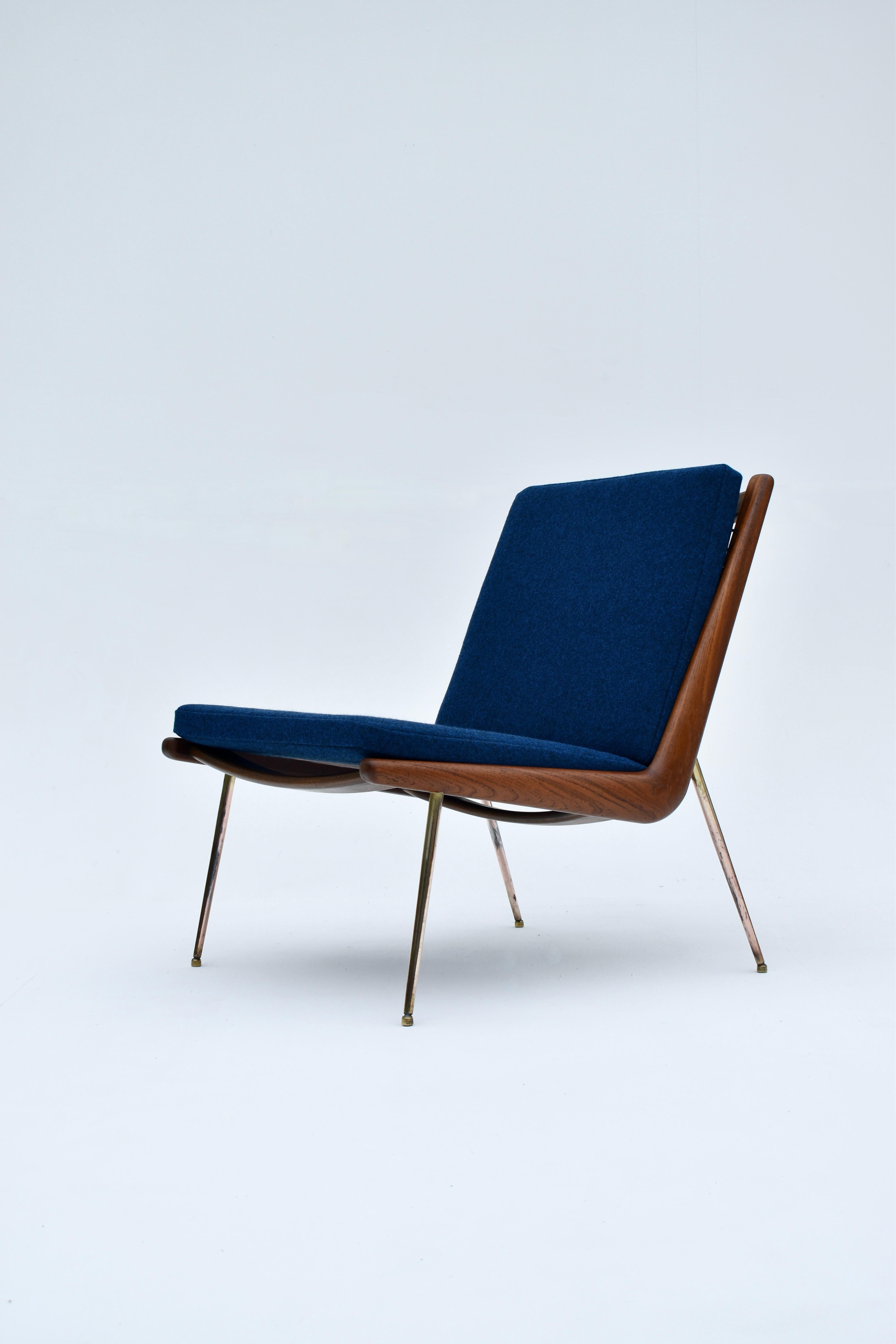 Scandinavian Modern Peter Hvidt & Orla Molgaard Nielsen Boomerang Chair For France & Daverkosen For Sale