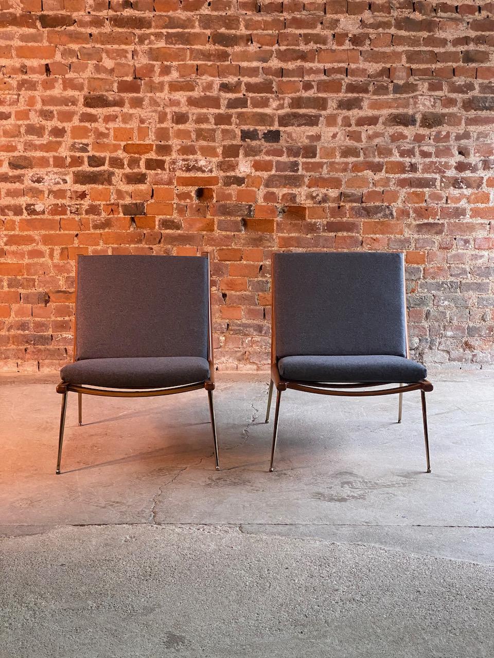 Teak Peter Hvidt & Orla Molgaard-Nielsen Boomerang Chairs FD134 by France & Son, 1955