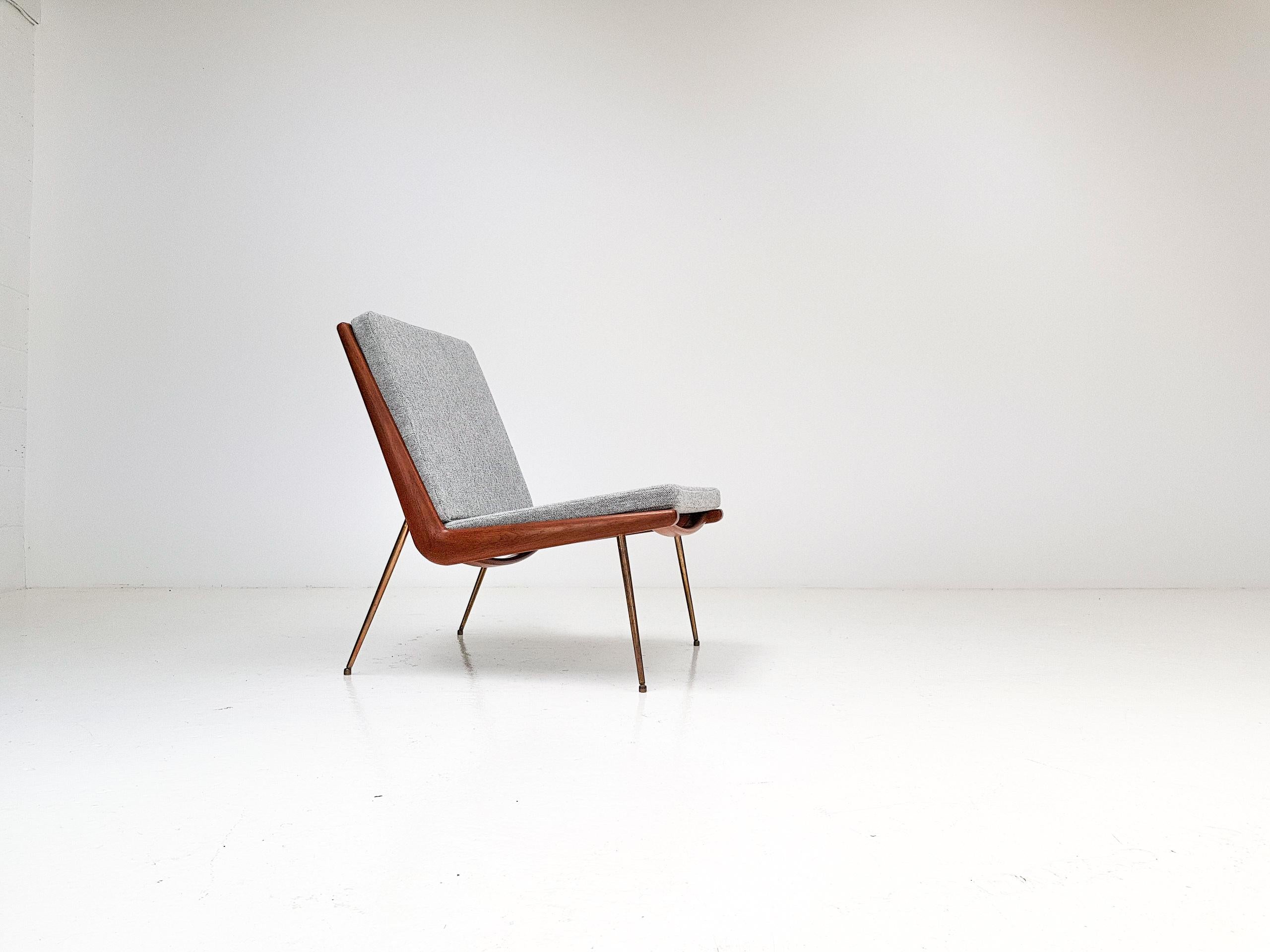 Mid-Century Modern Peter Hvidt & Orla Molgaard-Nielsen Boomerang FD-134 Lounge Chair, Denmark
