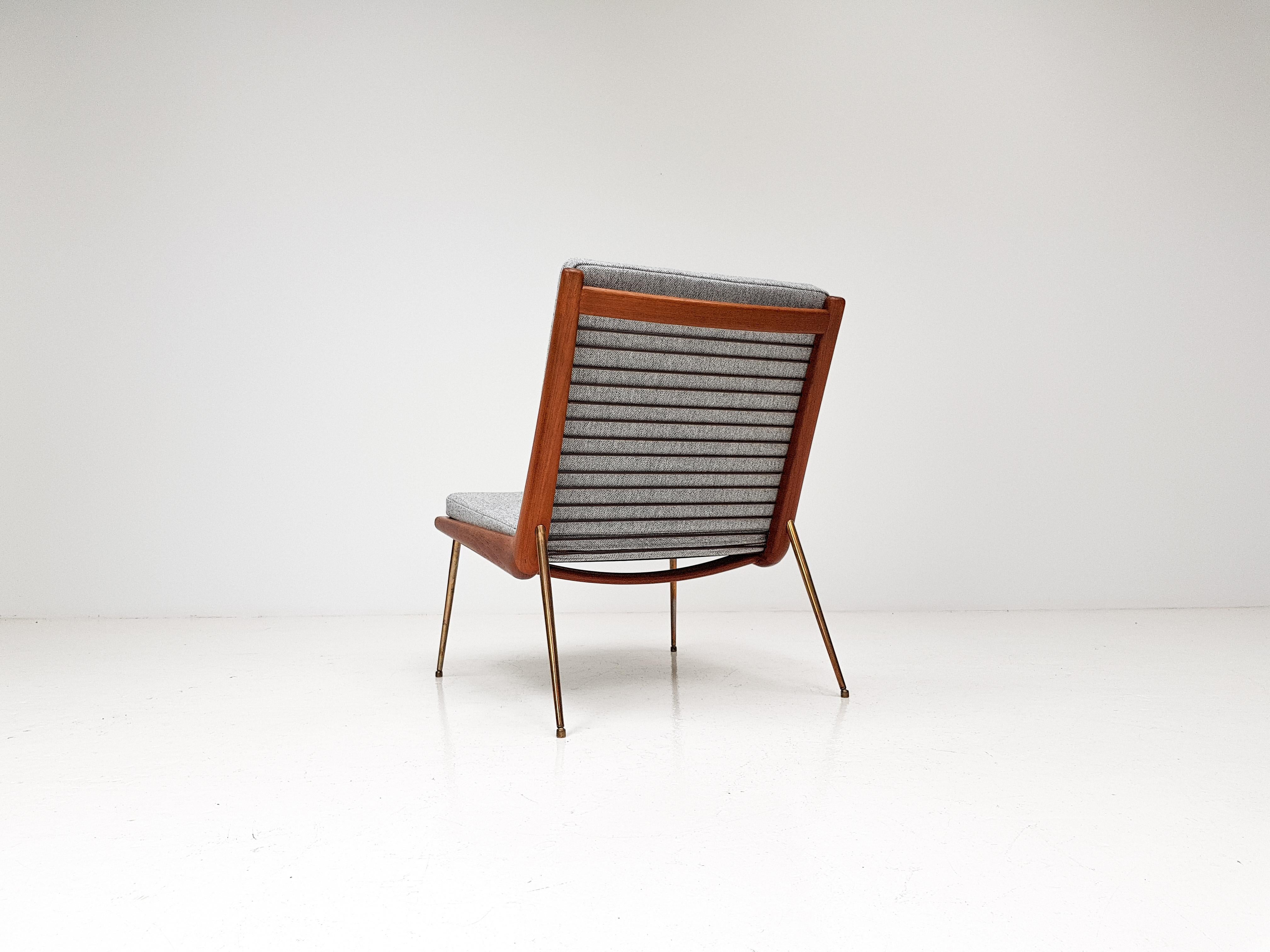 Fabric Peter Hvidt & Orla Molgaard-Nielsen Boomerang FD-134 Lounge Chair, Denmark