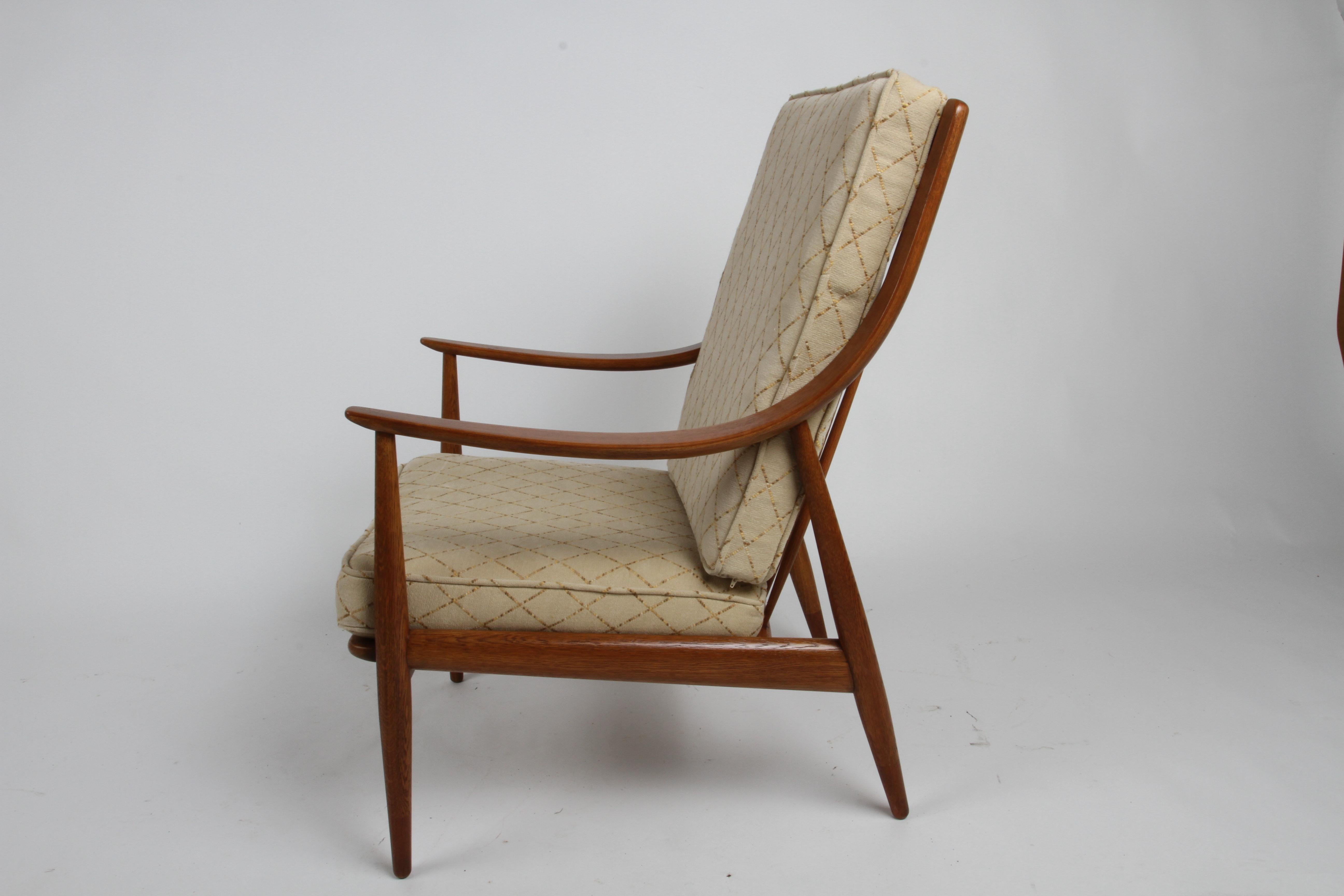 Peter Hvidt & Orla Molgaard Nielsen Danish Modern High Back Lounge Chair FD-145 For Sale 5