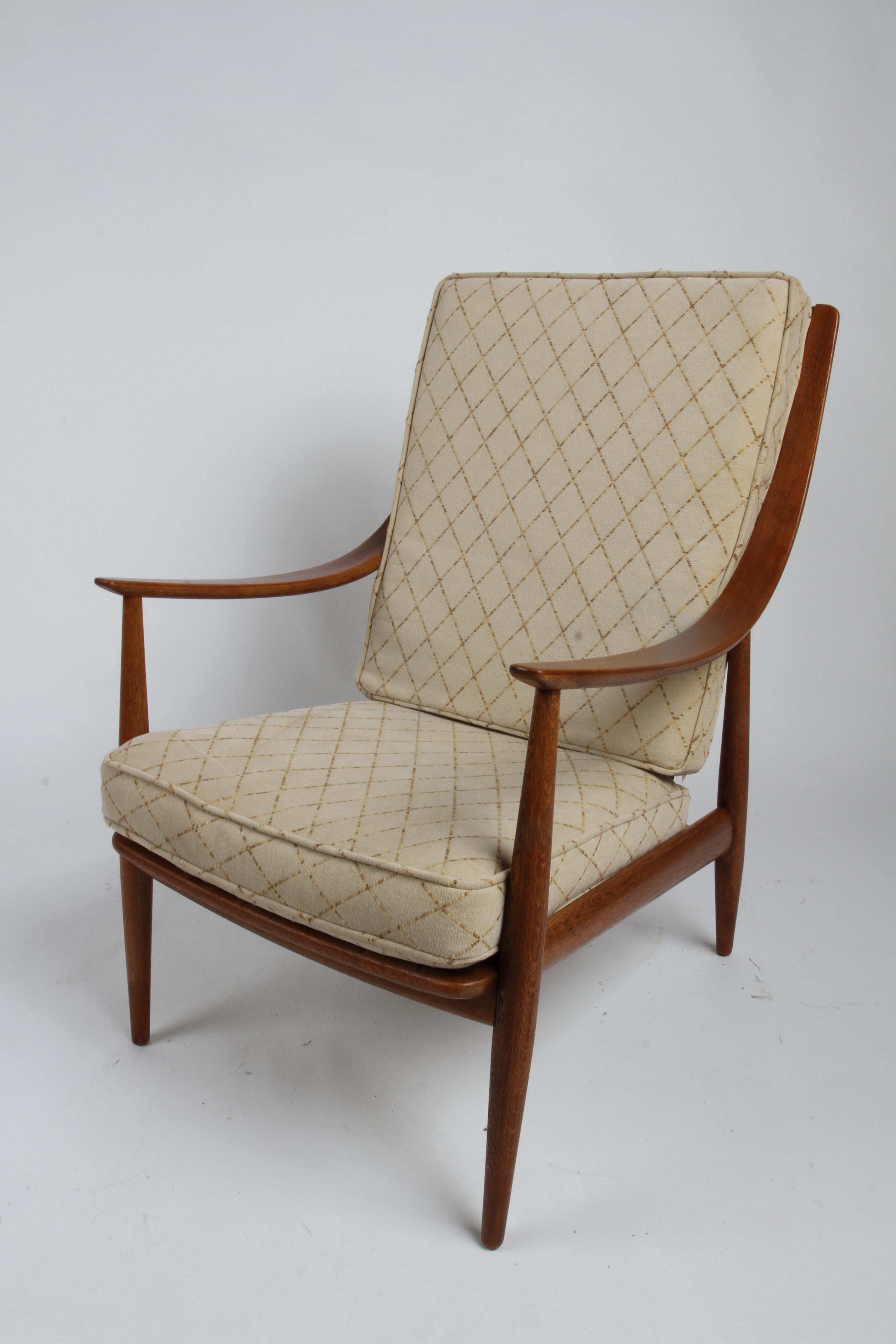 Peter Hvidt & Orla Molgaard Nielsen Danish Modern High Back Lounge Chair FD-145 For Sale 6