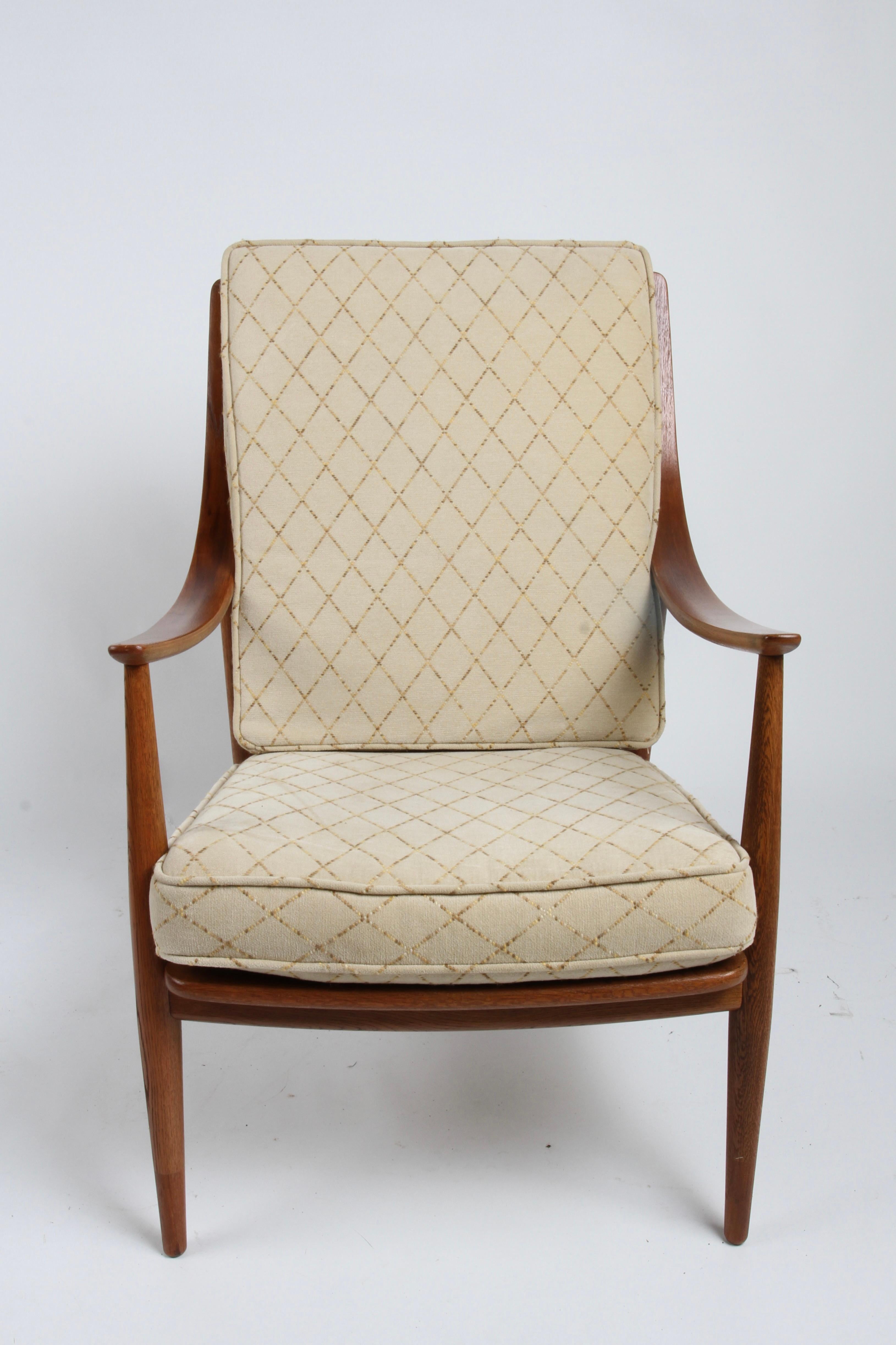 Peter Hvidt & Orla Molgaard Nielsen Danish Modern High Back Lounge Chair FD-145 For Sale 7