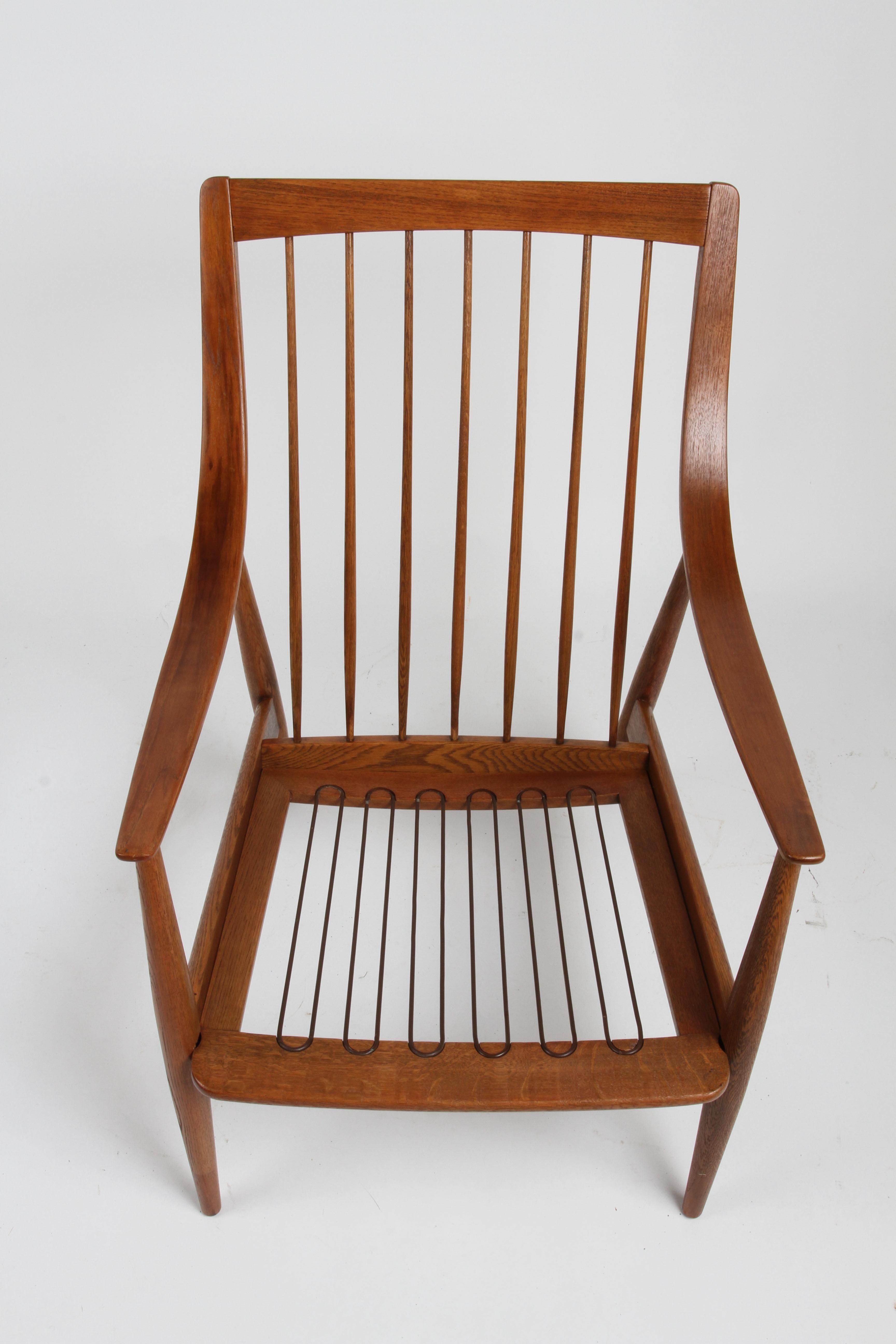 Peter Hvidt & Orla Molgaard Nielsen Danish Modern High Back Lounge Chair FD-145 For Sale 9