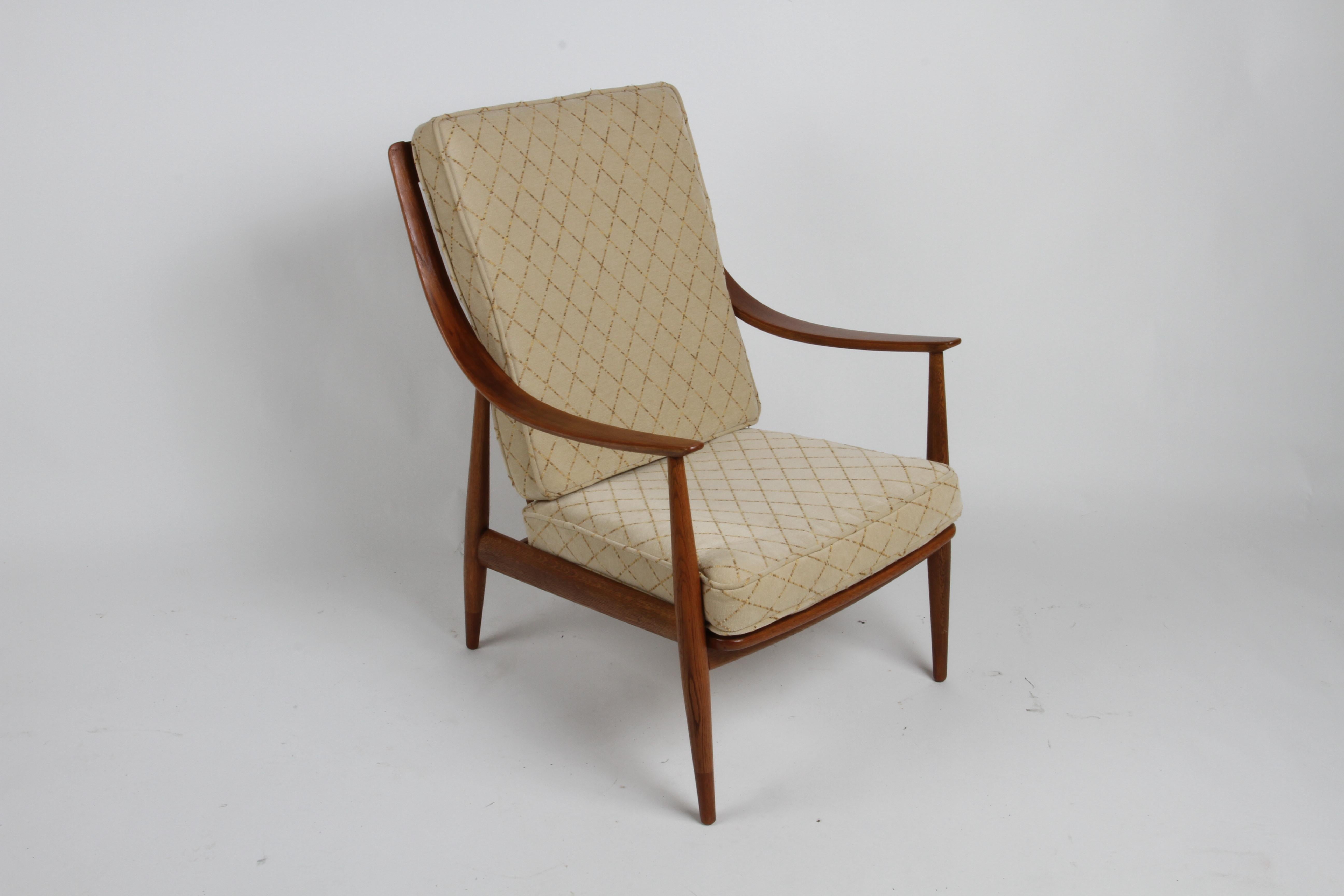 Peter Hvidt & Orla Molgaard Nielsen Danish Modern High Back Lounge Chair FD-145 For Sale 13