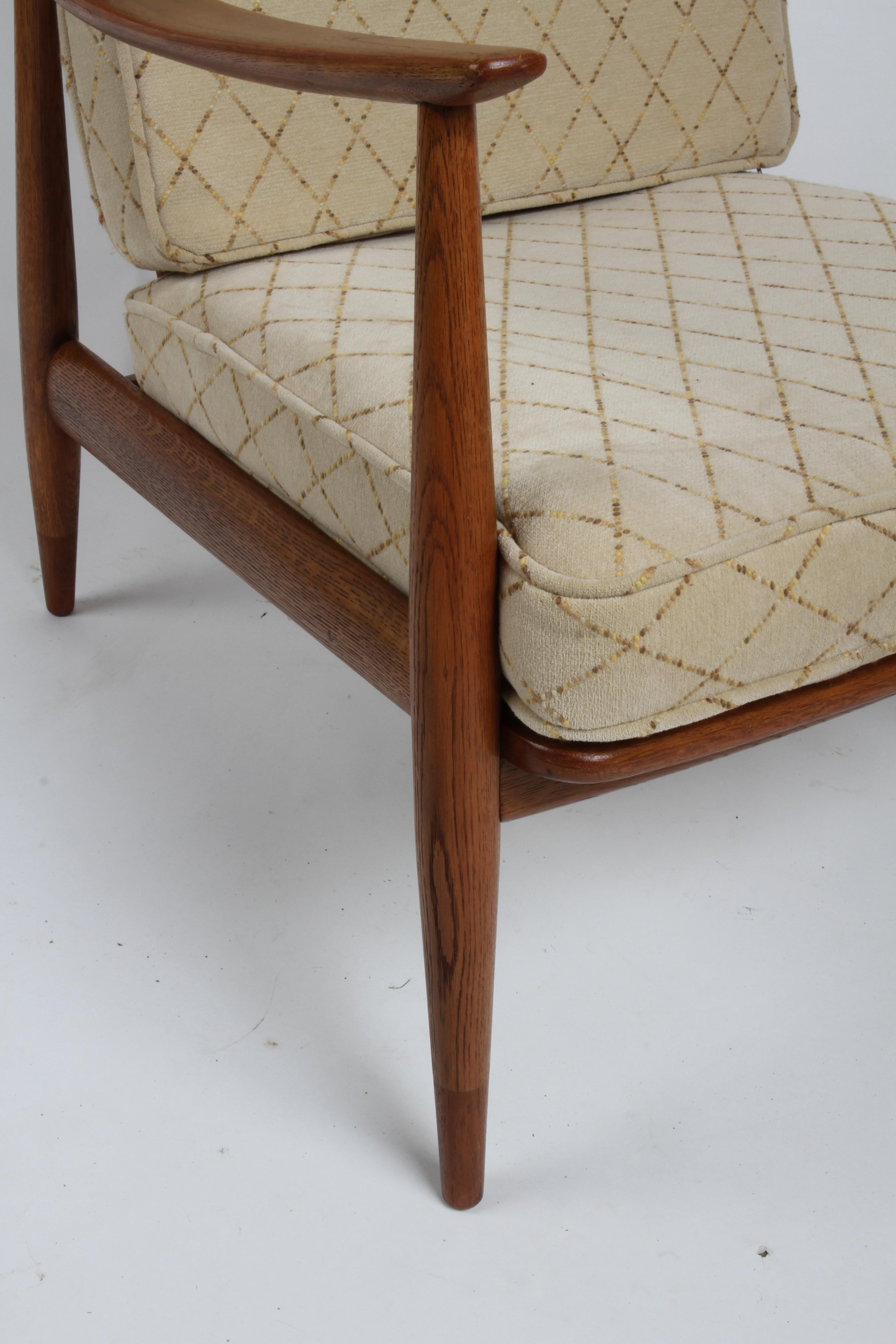 Mid-20th Century Peter Hvidt & Orla Molgaard Nielsen Danish Modern High Back Lounge Chair FD-145 For Sale