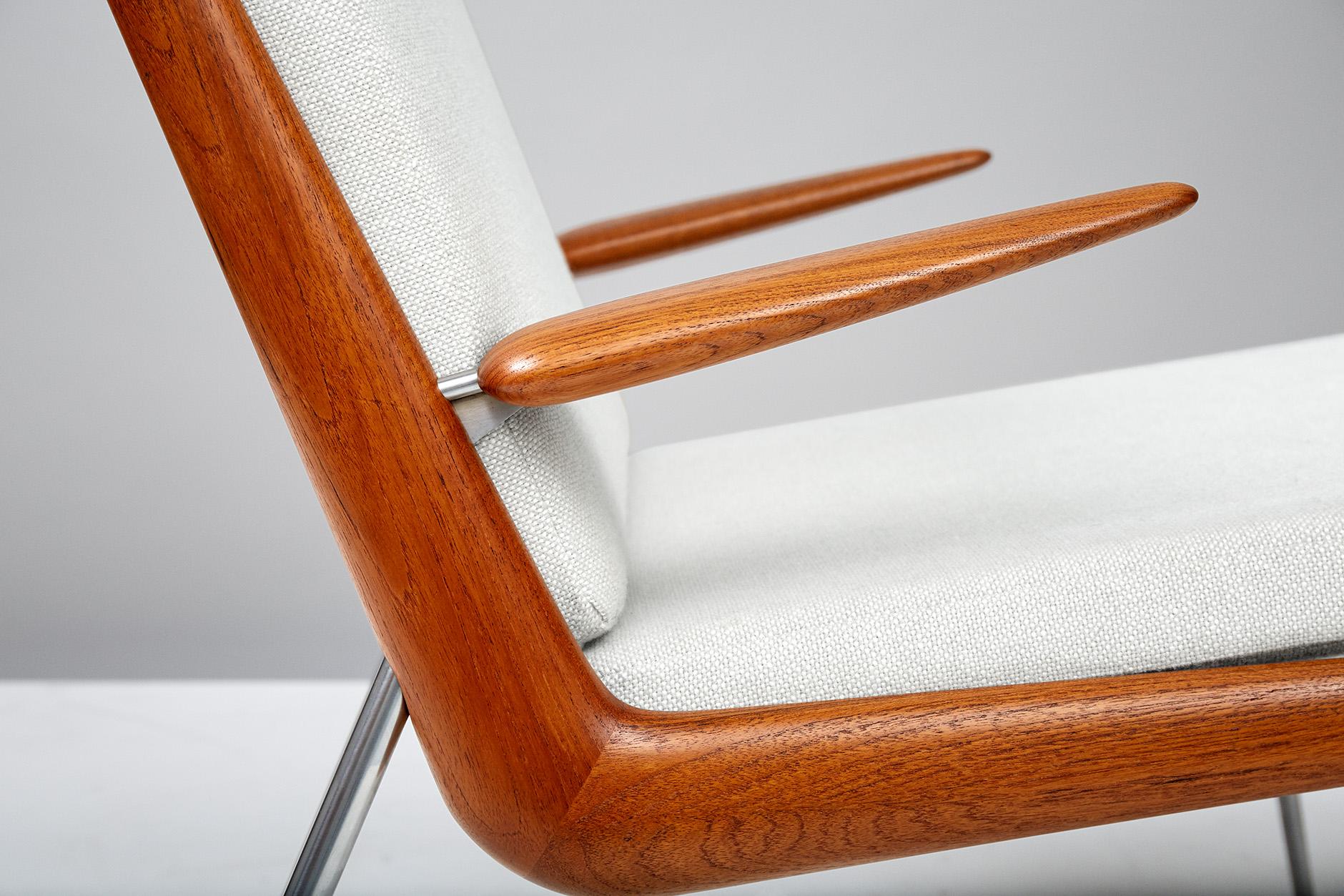 Scandinavian Modern Peter Hvidt & Orla Molgaard-Nielsen FD-135 Boomerang Chair, circa 1959