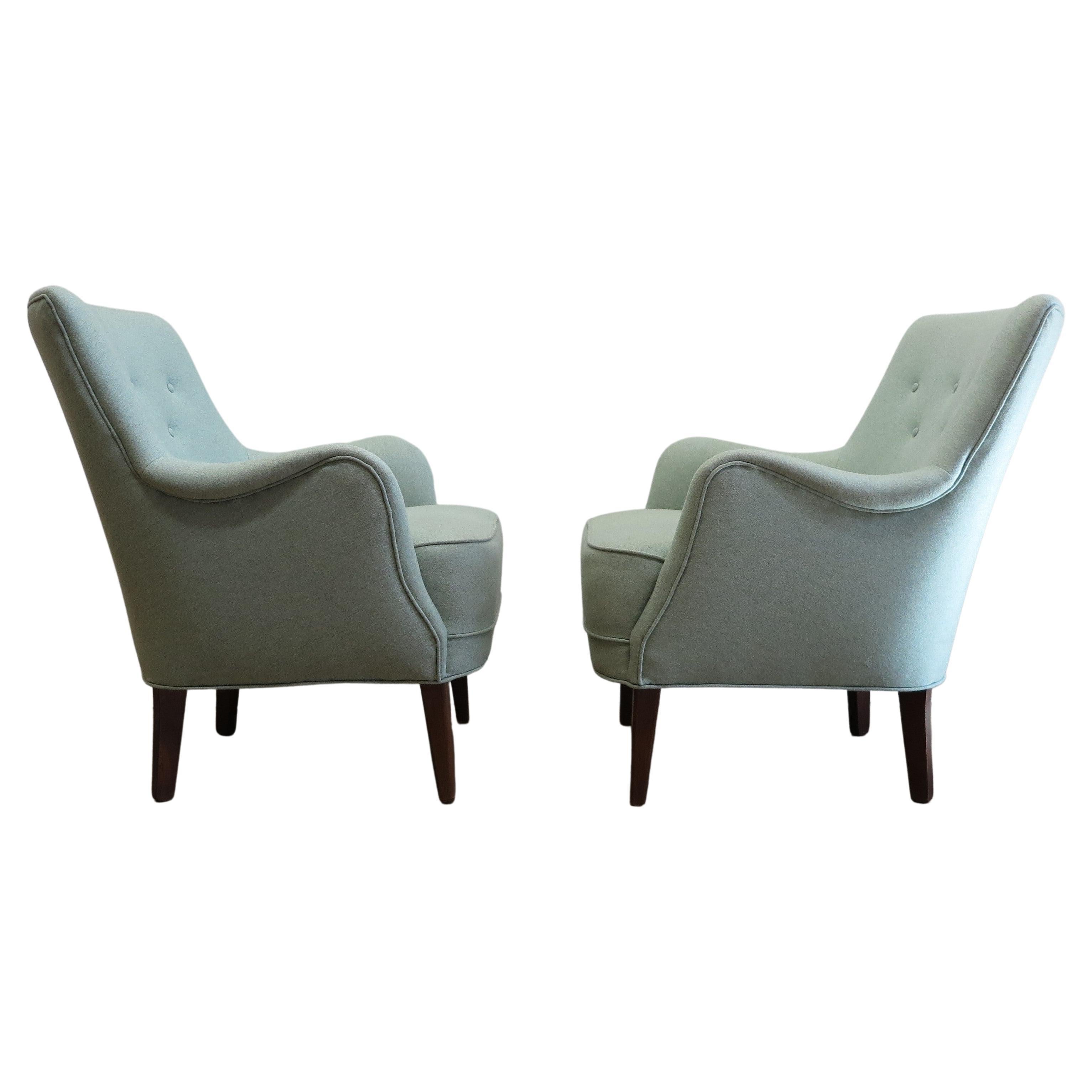 Peter Hvidt & Orla Mölgaard Nielsen Lounge Chairs Model 1748 For Sale