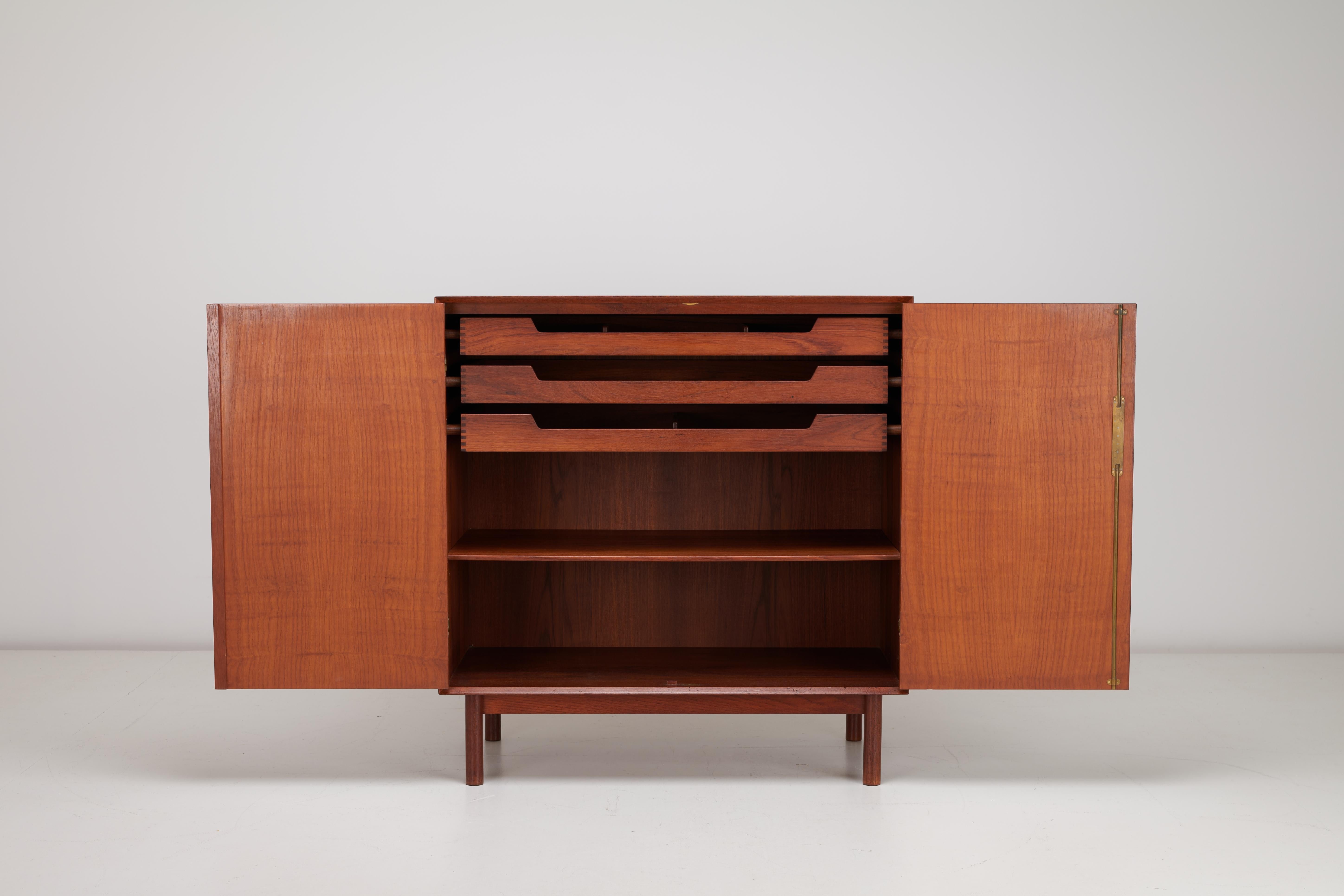 20th Century Peter Hvidt & Orla Molgaard-Nielsen Teak Cabinet for Soborg Denmark 1956 For Sale