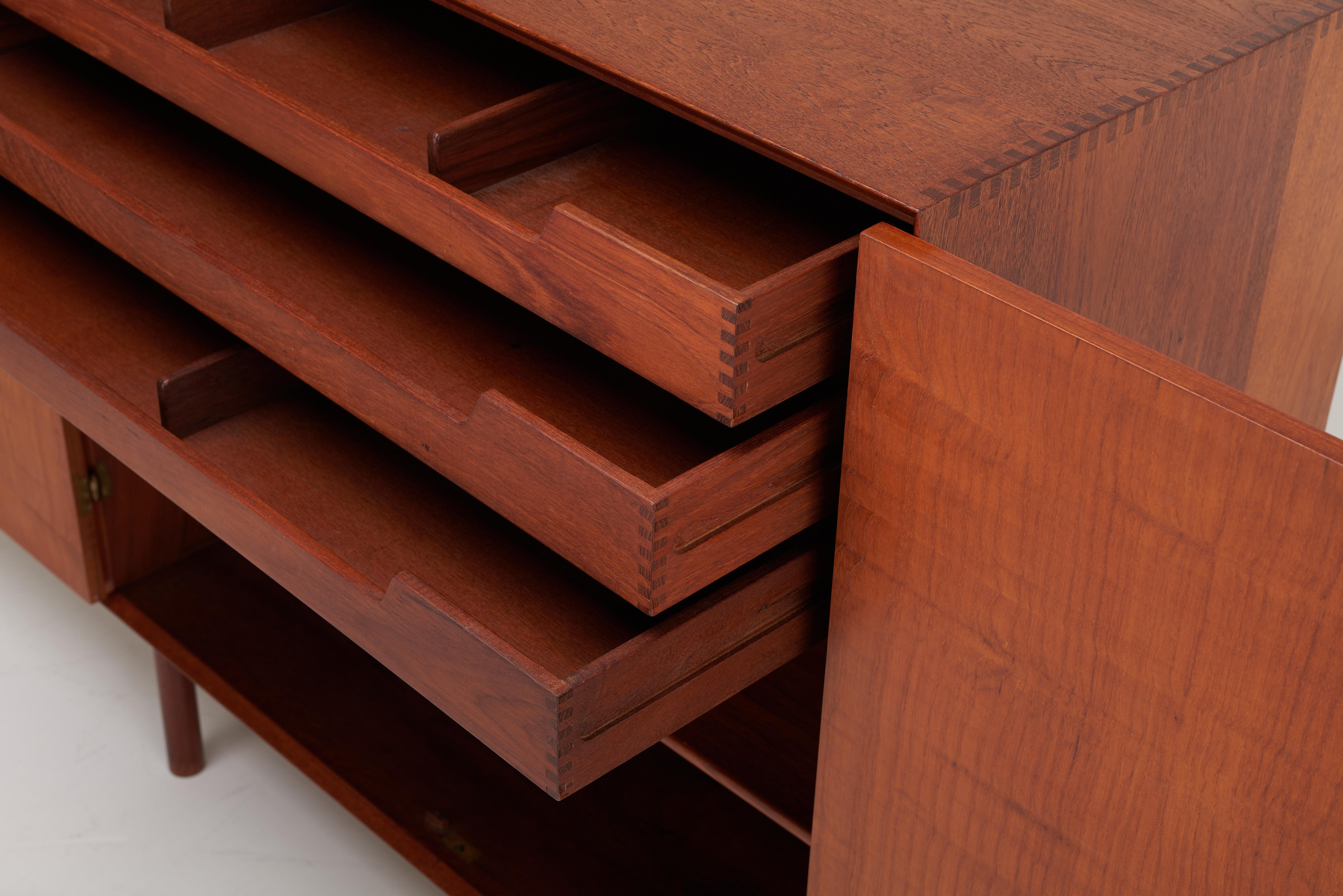 Peter Hvidt & Orla Molgaard-Nielsen Teak Cabinet for Soborg Denmark 1956 For Sale 1