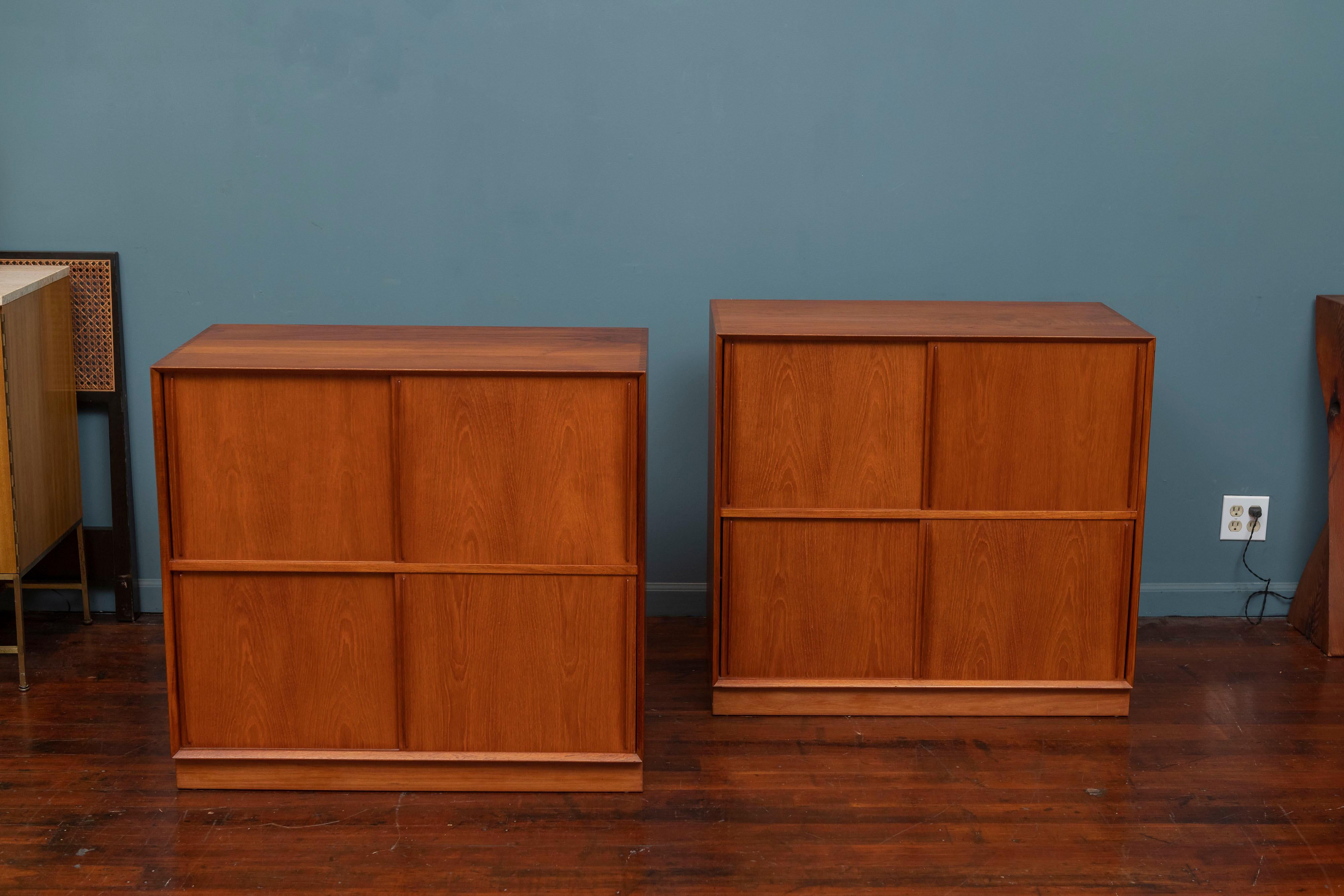 Scandinavian Modern Peter Hvidt & Orla Molgaard-Nielsen Teak Cabinets For Sale