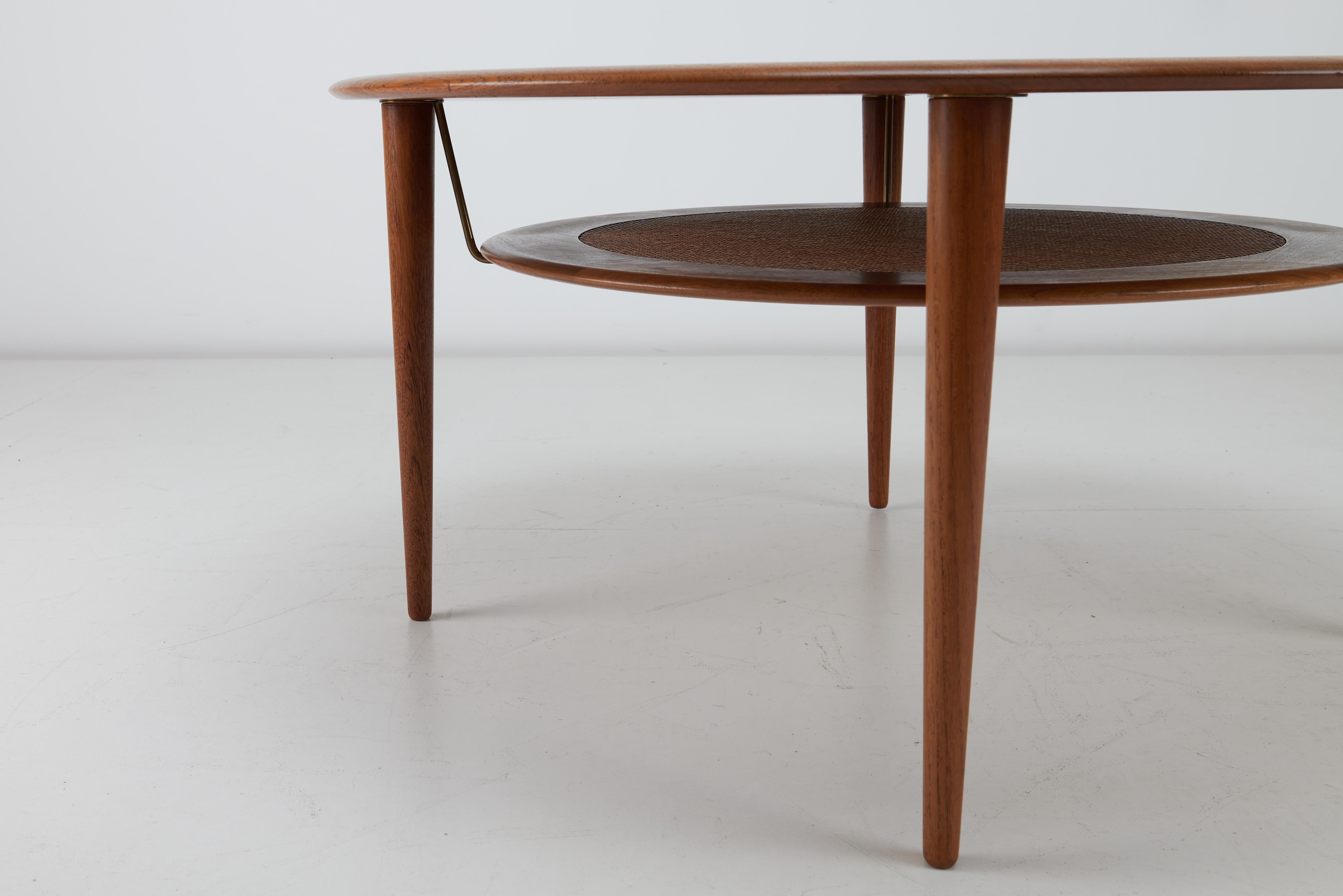 Teck Table basse en teck de Peter Hvidt et Orla Molgaard-Nielsen pour France & Daverkosen en vente