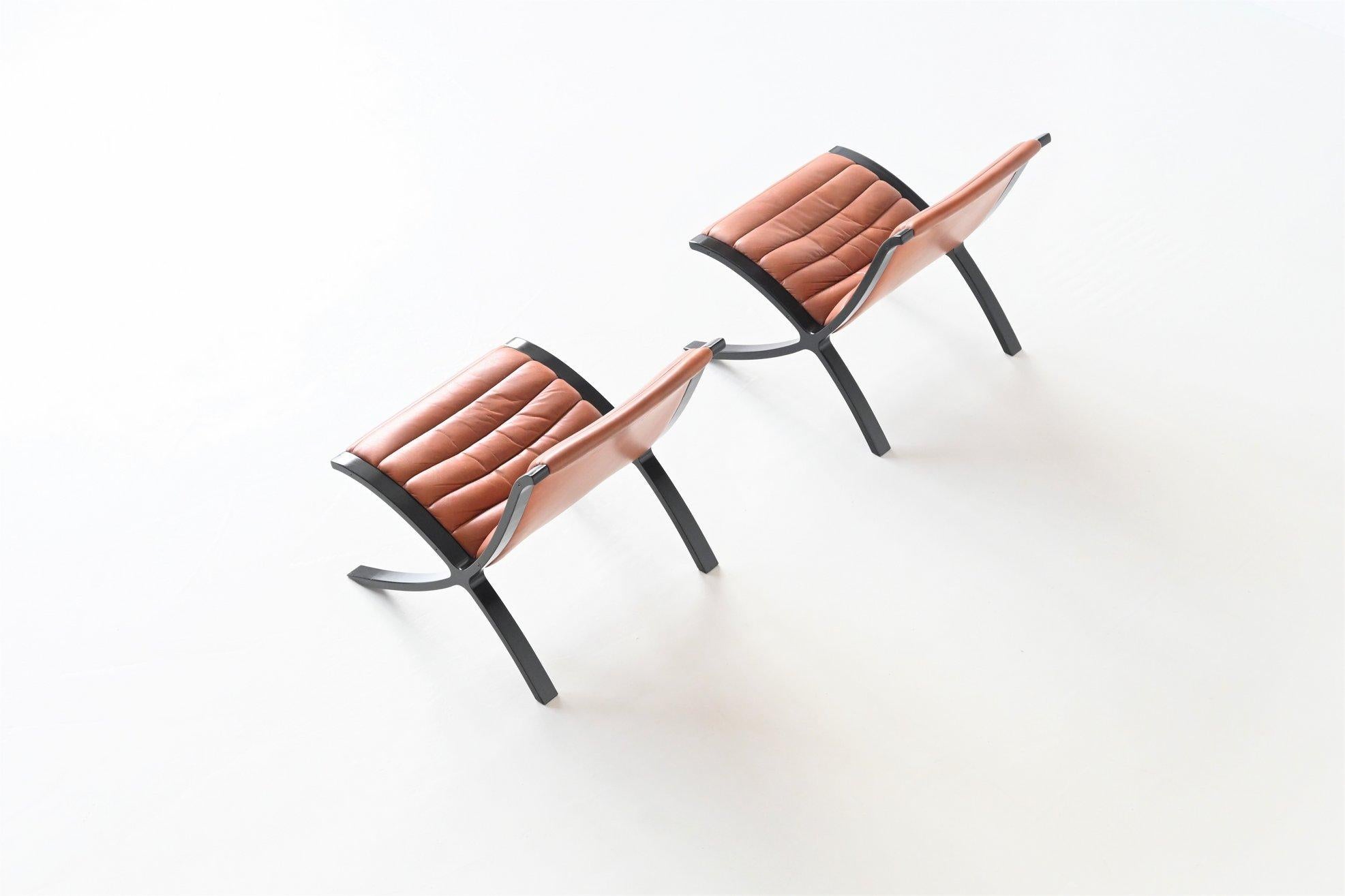 Peter Hvidt & Orla Molgaard-Nielsen X-Chairs Fritz Hansen, Denmark, 1979 5