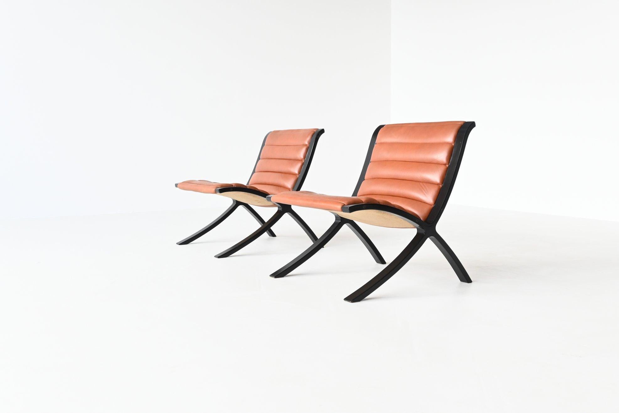 X-Stühle von Peter Hvidt & Orla Molgaard-Nielsen Fritz Hansen, Dänemark, 1979 (Ende des 20. Jahrhunderts)