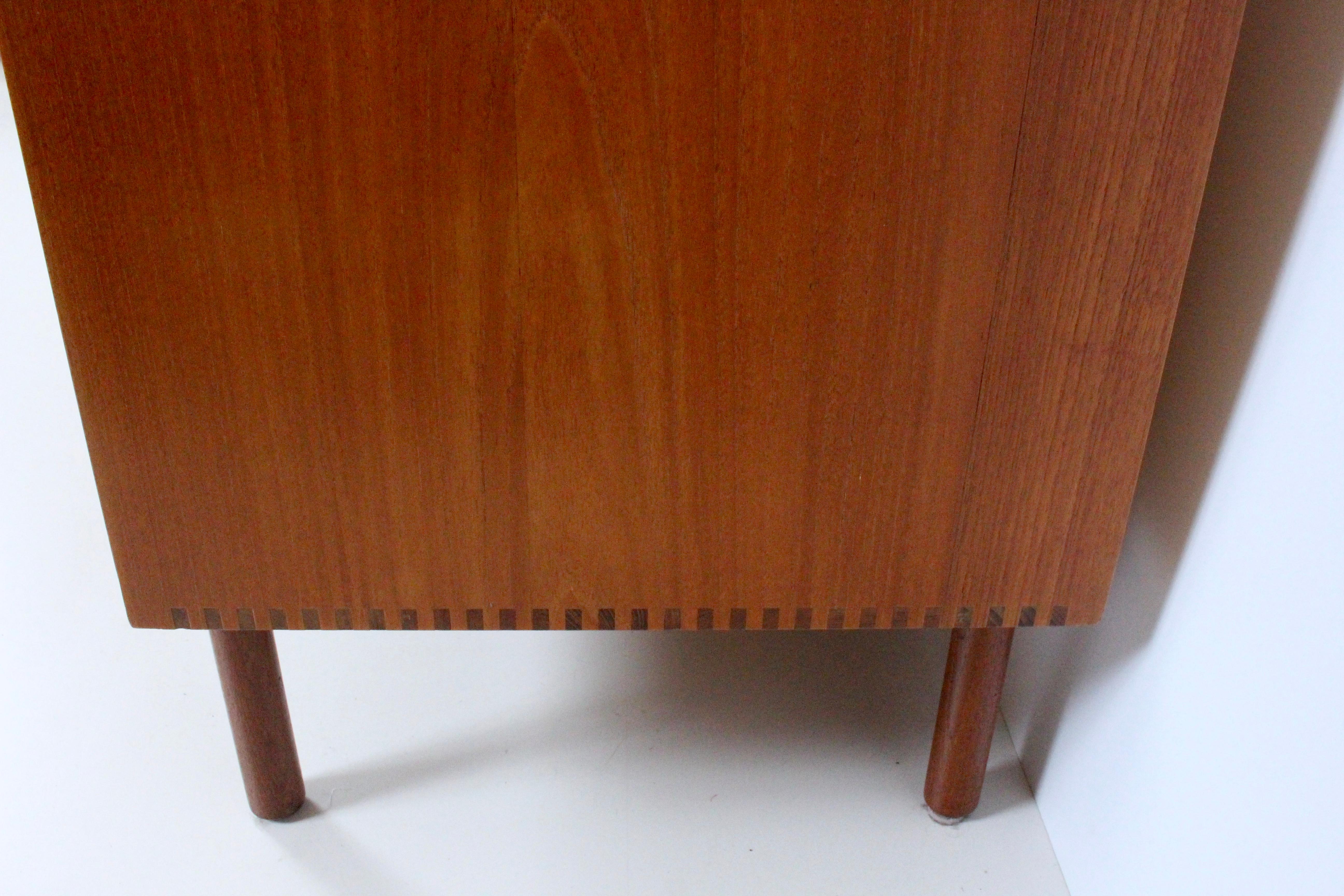 Peter Hvidt & Orla Molgaard Two Tier Teak Cabinet with Sliding Doors For Sale 7