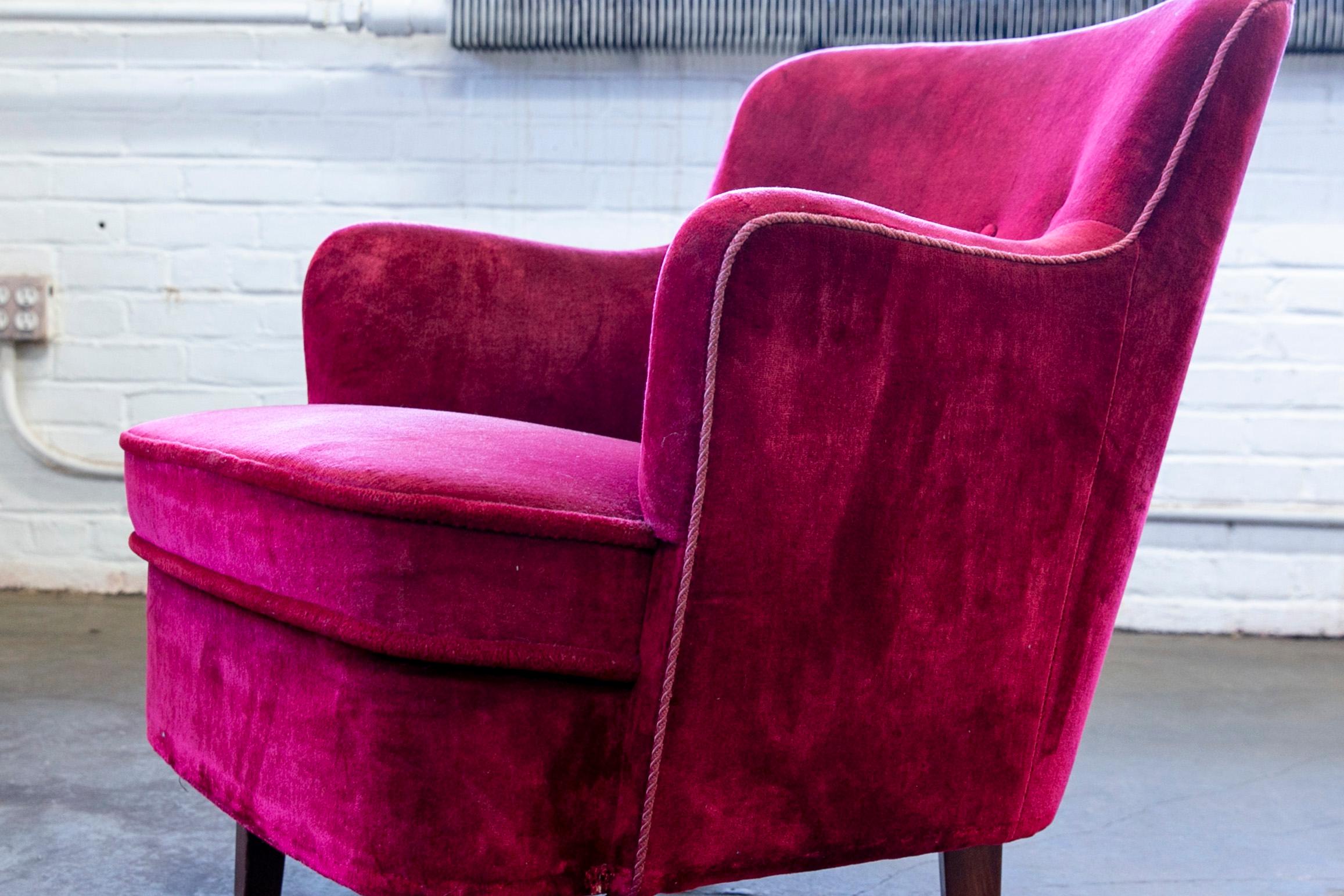 Peter Hvidt Orla Molgaard Style Classic Danish 1950s Lounge Chair 4