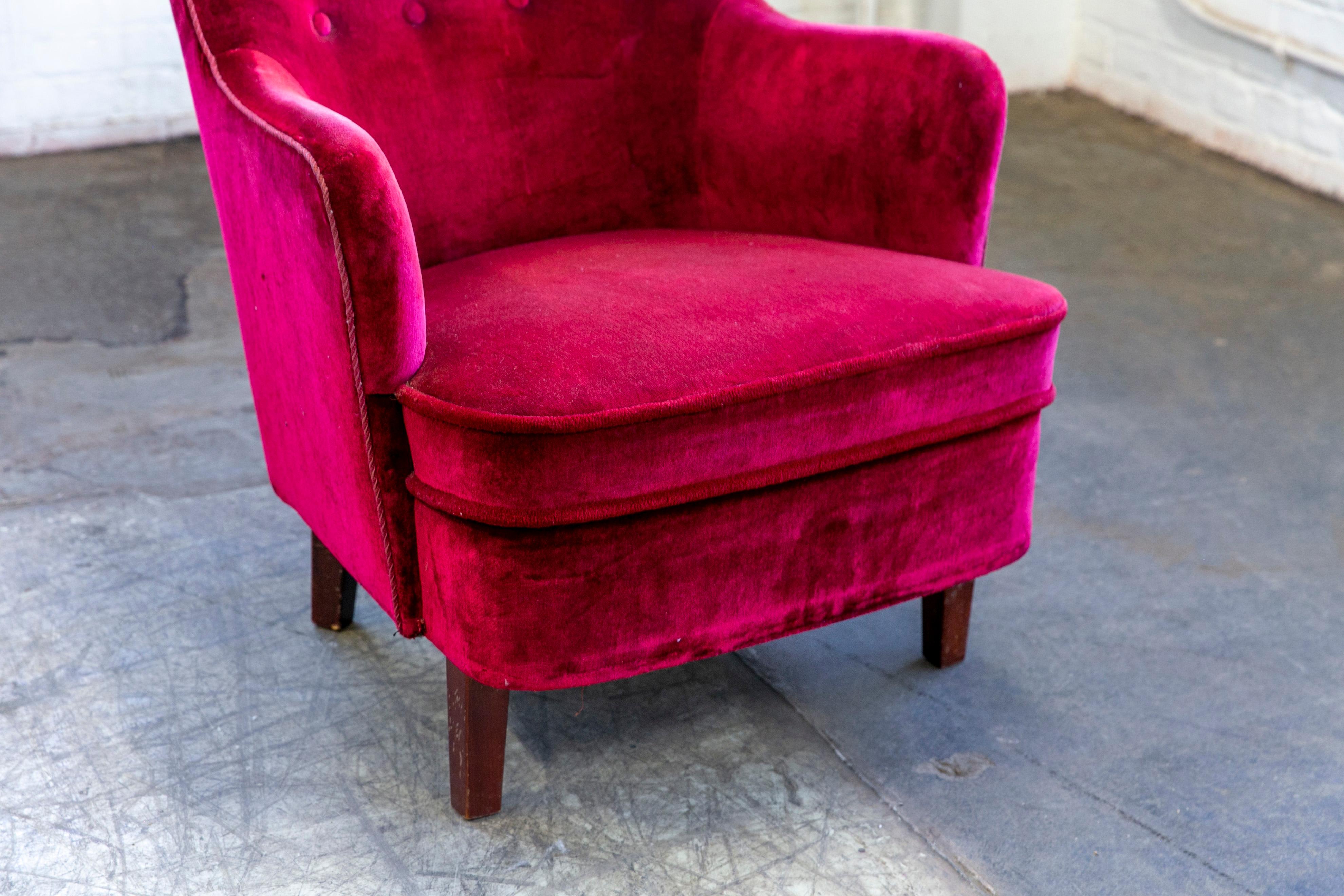 Peter Hvidt Orla Molgaard Style Classic Danish 1950s Lounge Chair 2