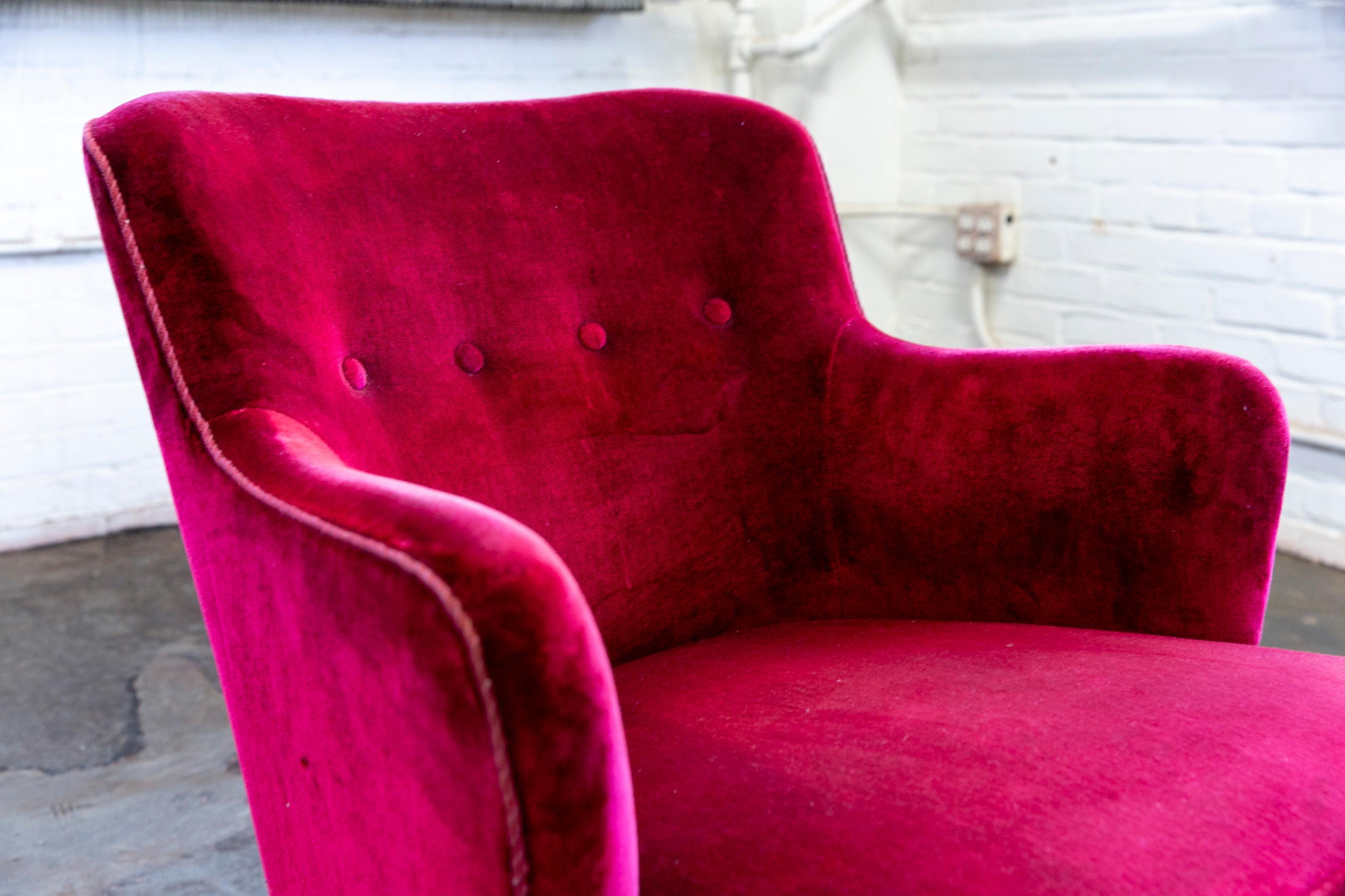 Peter Hvidt Orla Molgaard Style Classic Danish 1950s Lounge Chair 3