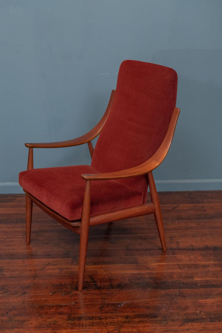 Scandinavian Modern Peter Hvidt & Orla Moregaard High Back Armchair For Sale